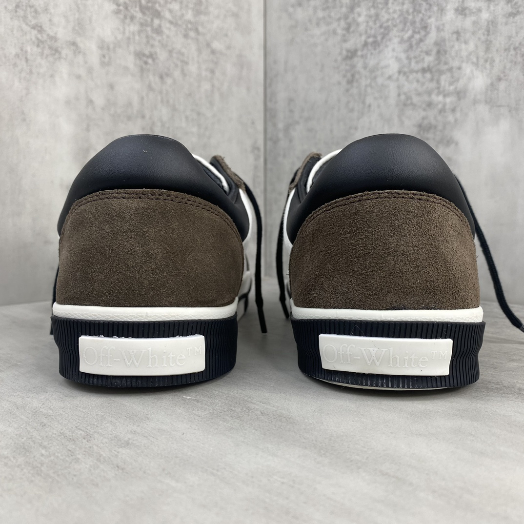 Off-White Low Vulcanized Canvas Sneakers White/Brown/Black