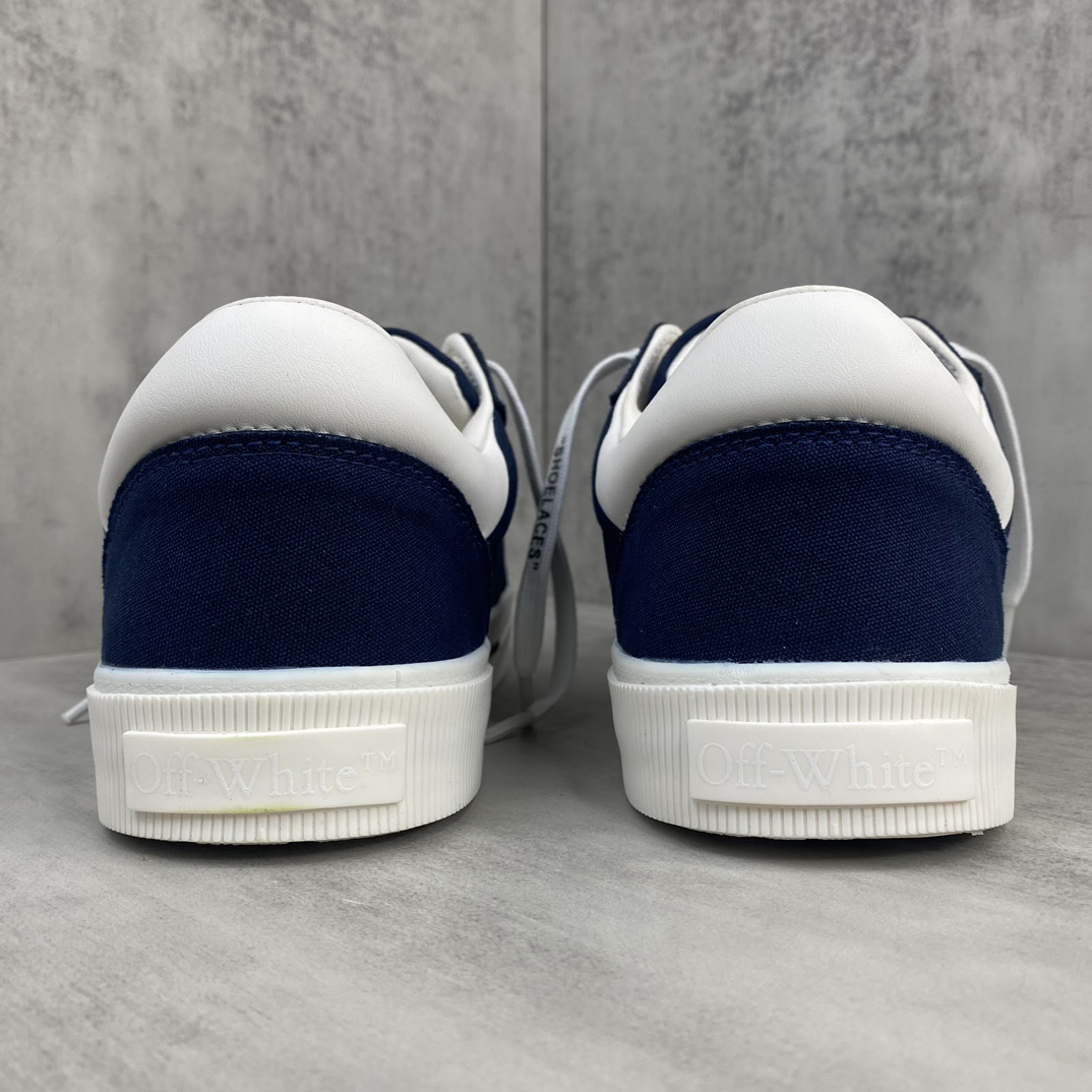 Off-White Low Vulcanized Canvas Sneakers Navy