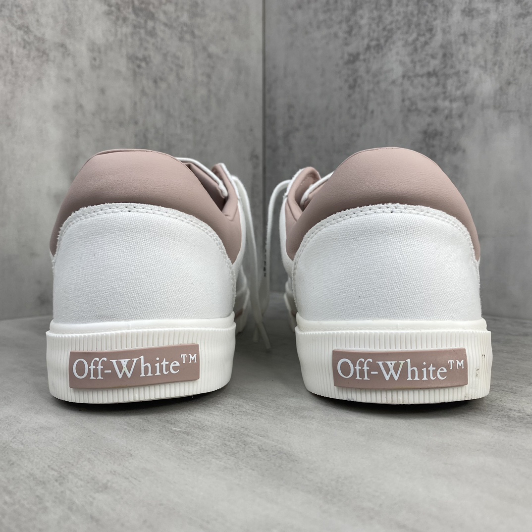 Off-White Low Vulcanized Canvas Sneakers White/Pink