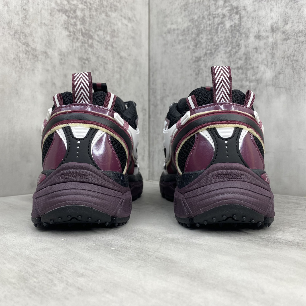 Off-White CO-V Runner Sneakers Burgundy