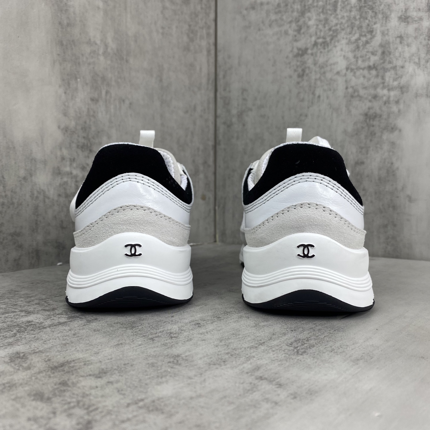 Chanel Chunky Trainer Sneakers White/Black