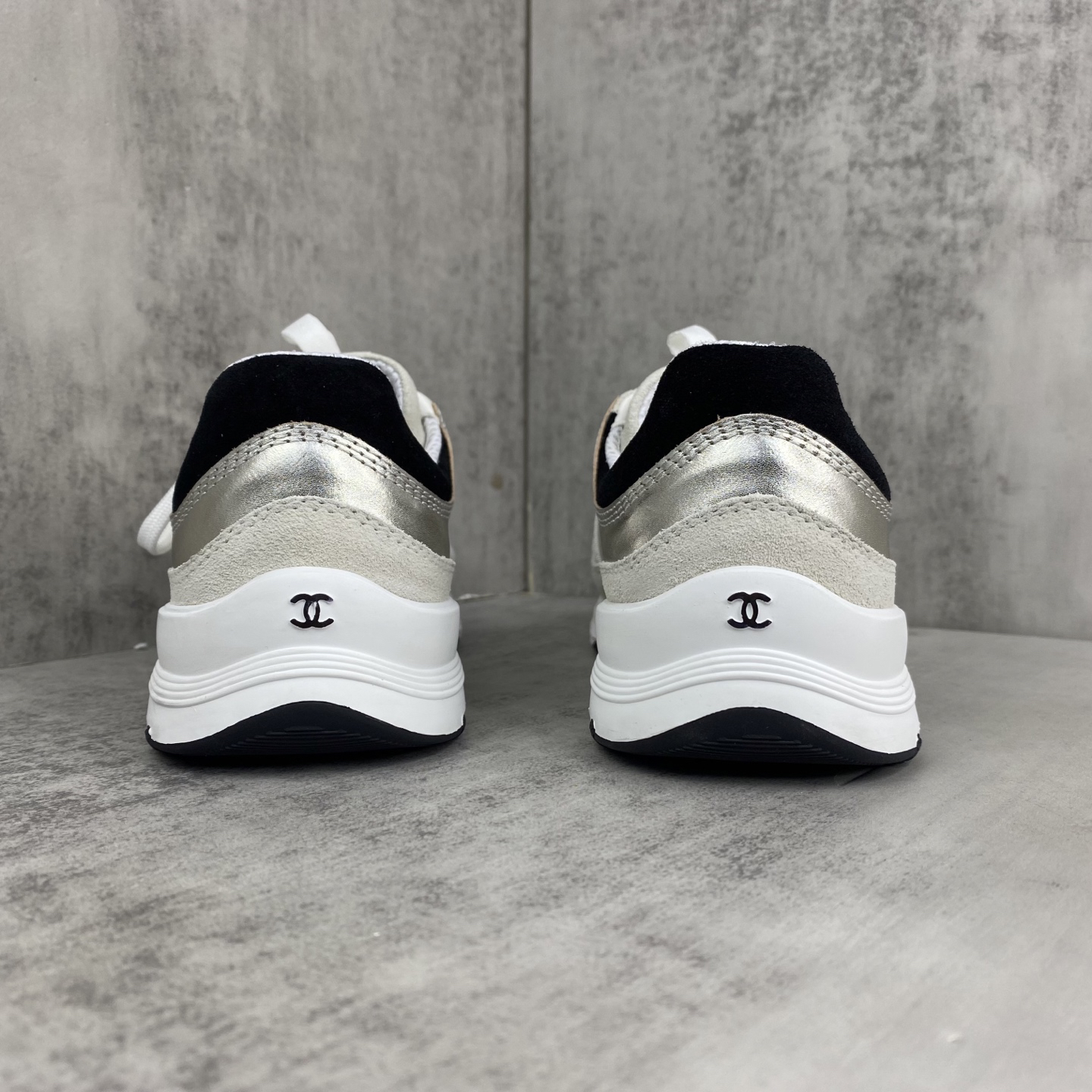 Chanel Casual Sport Sneakers Silver