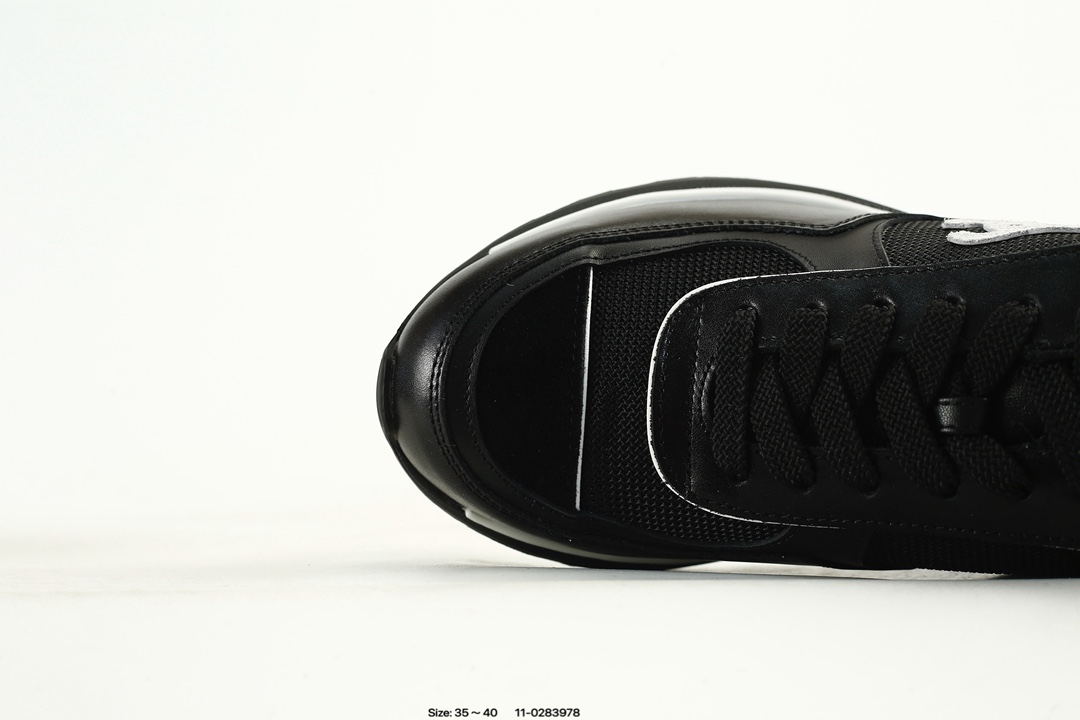 Chanel Calfskin Lace-Up Sneakers Black