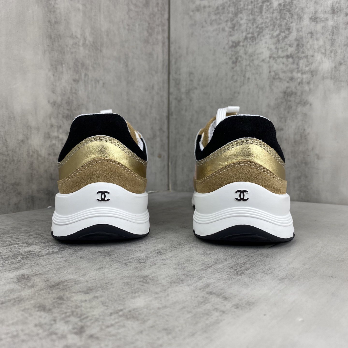 Chanel CC Runner Sneakers Gold