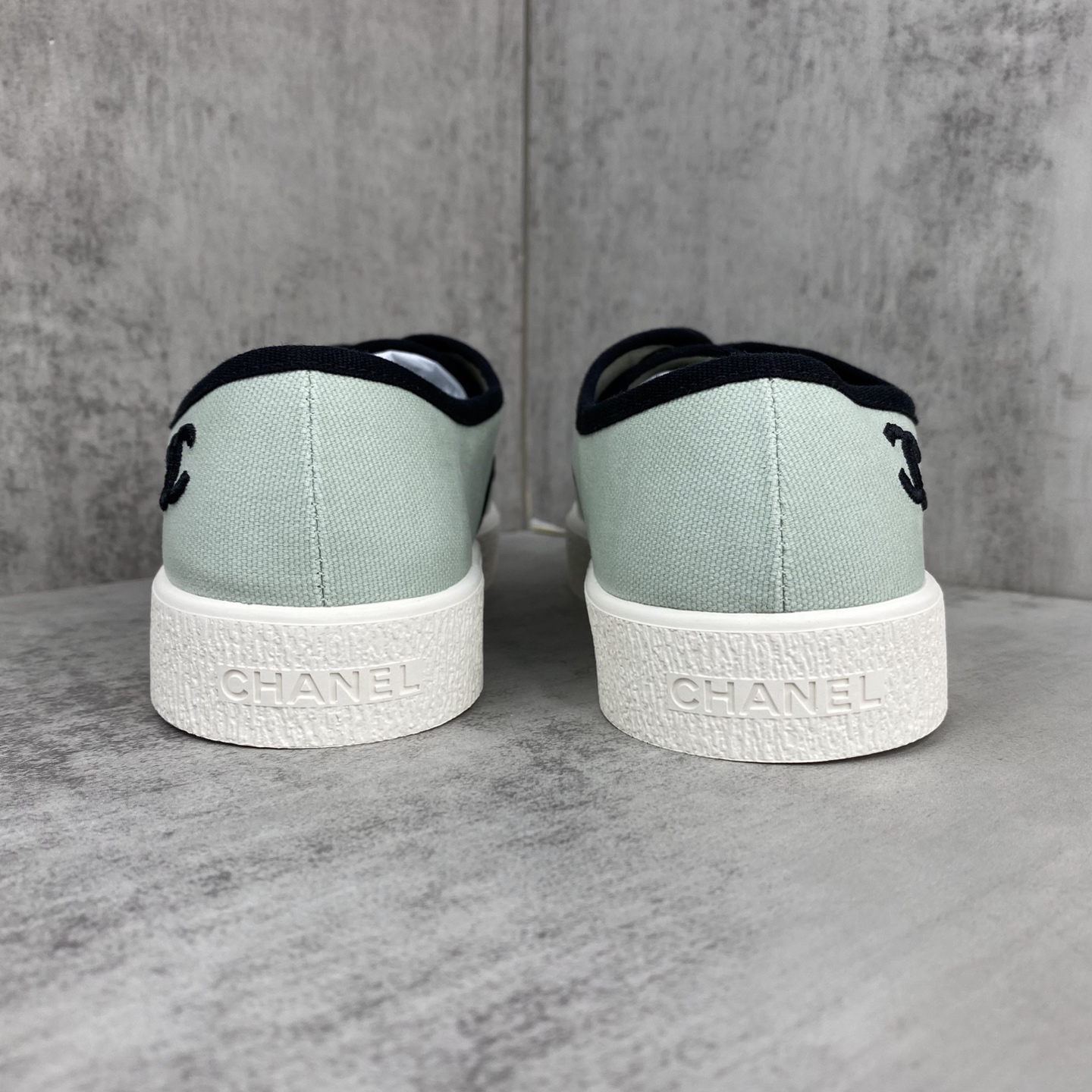 Chanel Vintage Canvas Sneaker Mint Green