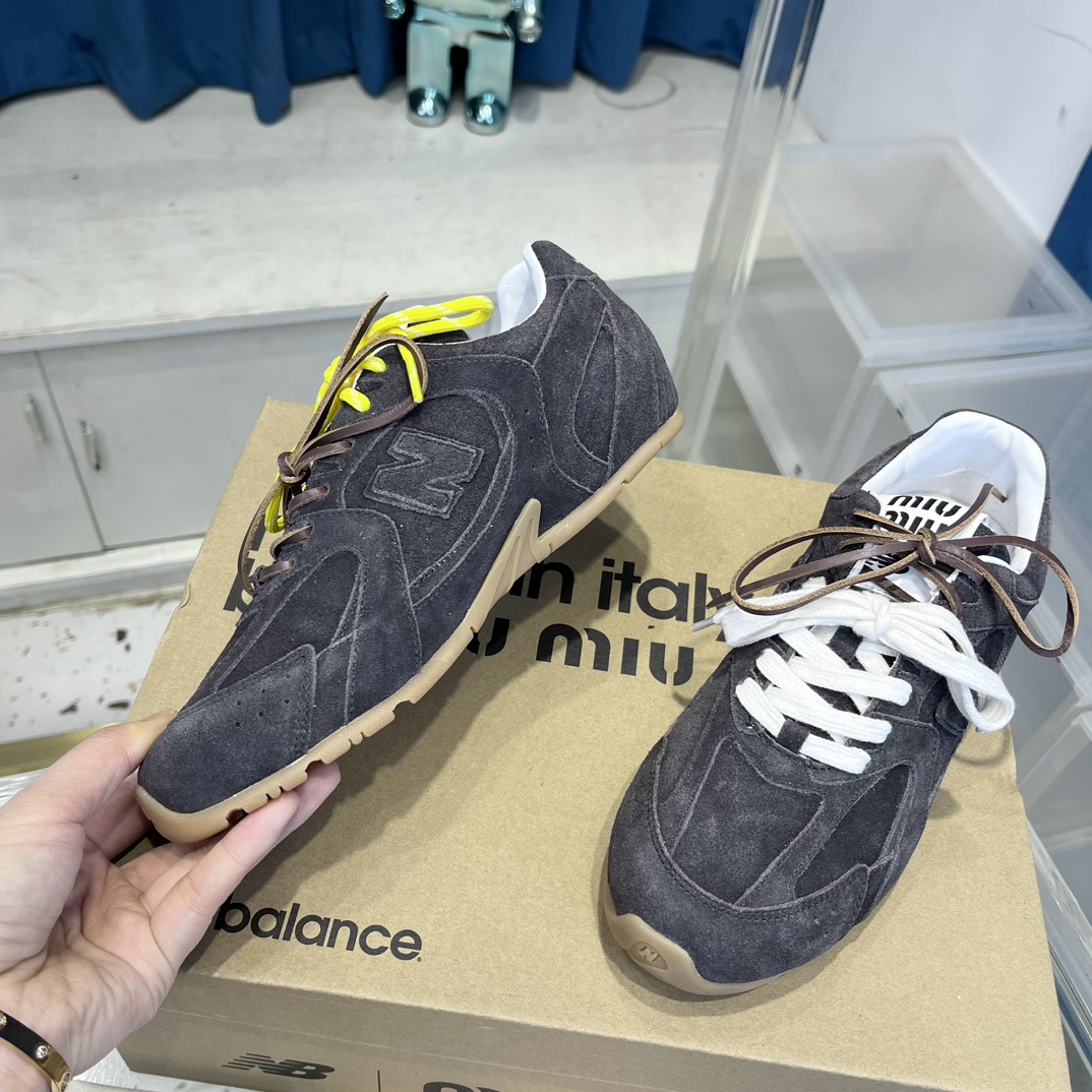 Miu Miu x New Balance 530 Sneakers Dark Gray