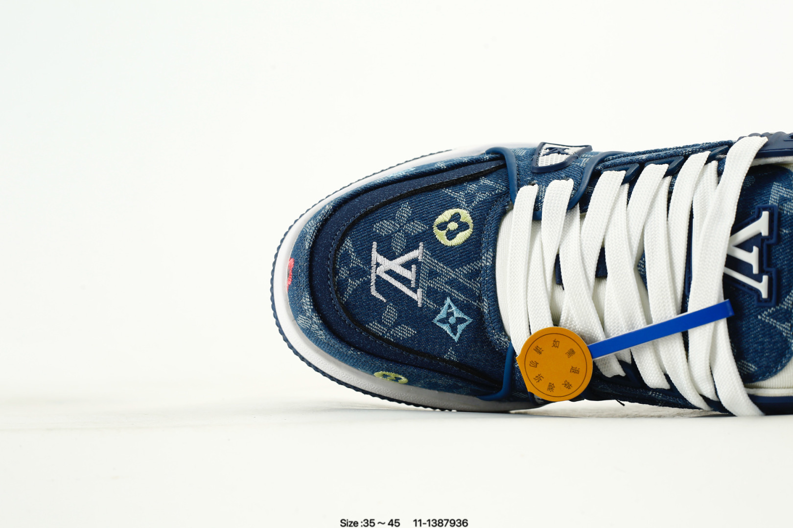 Louis Vuitton Trainer Low Denim Sneakers Blue