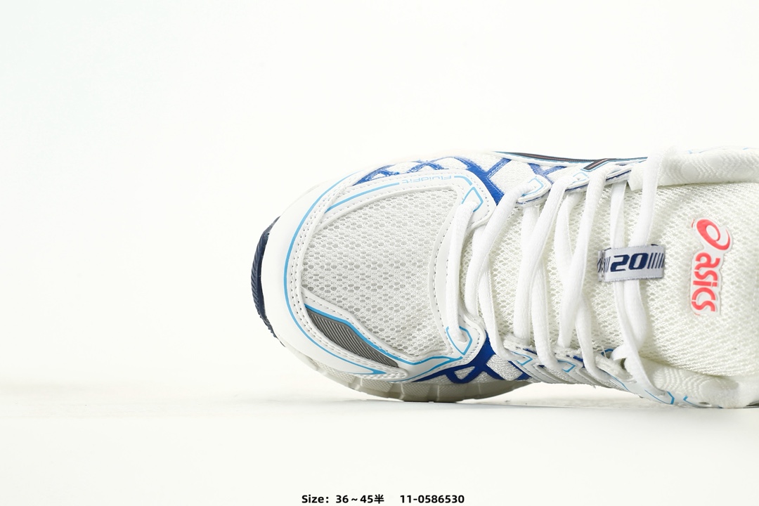 Asics Gel-Kayano 20 Low Top Running Shoes White Blue Red