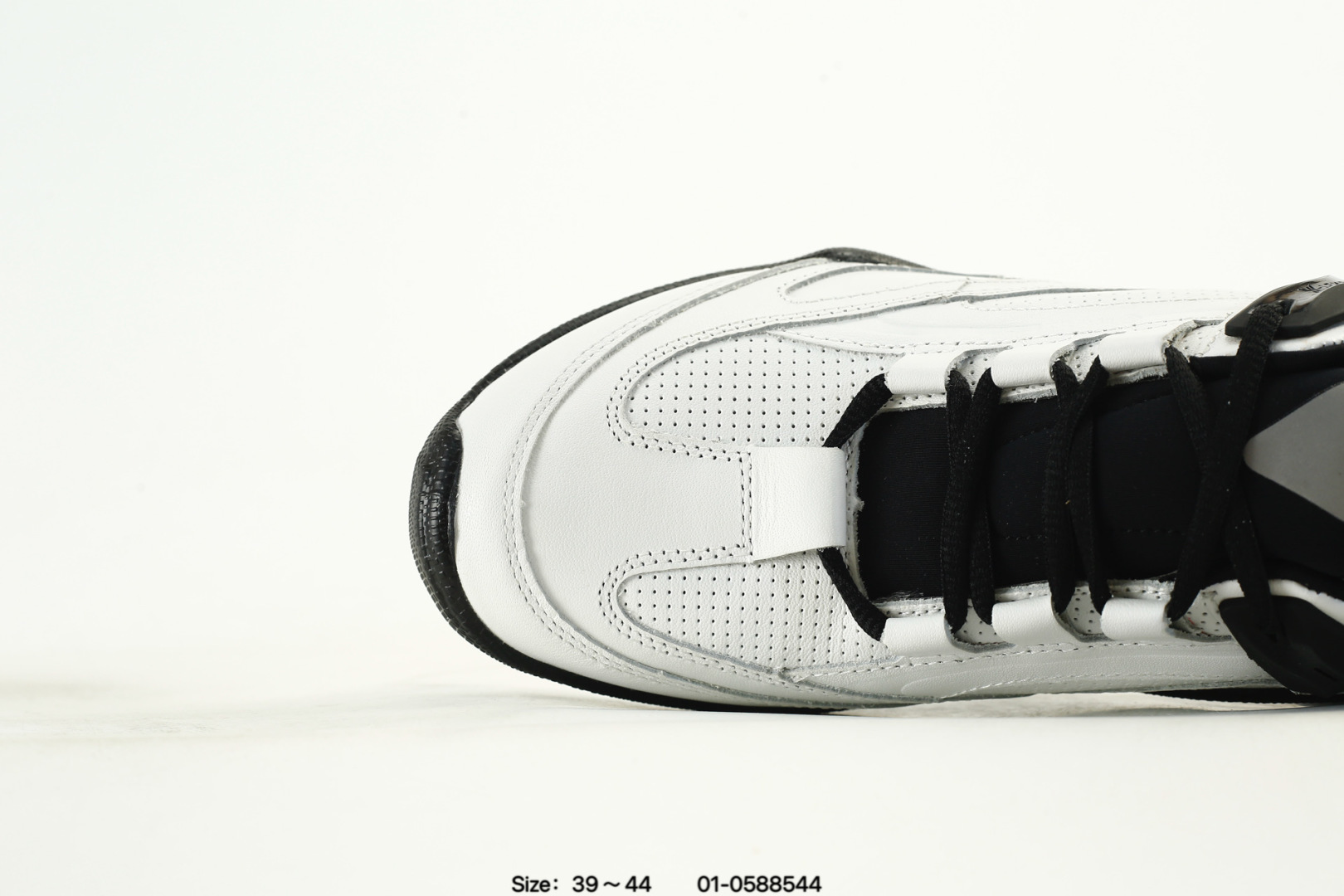 Ecco Leather Mesh Sneakers White/Black