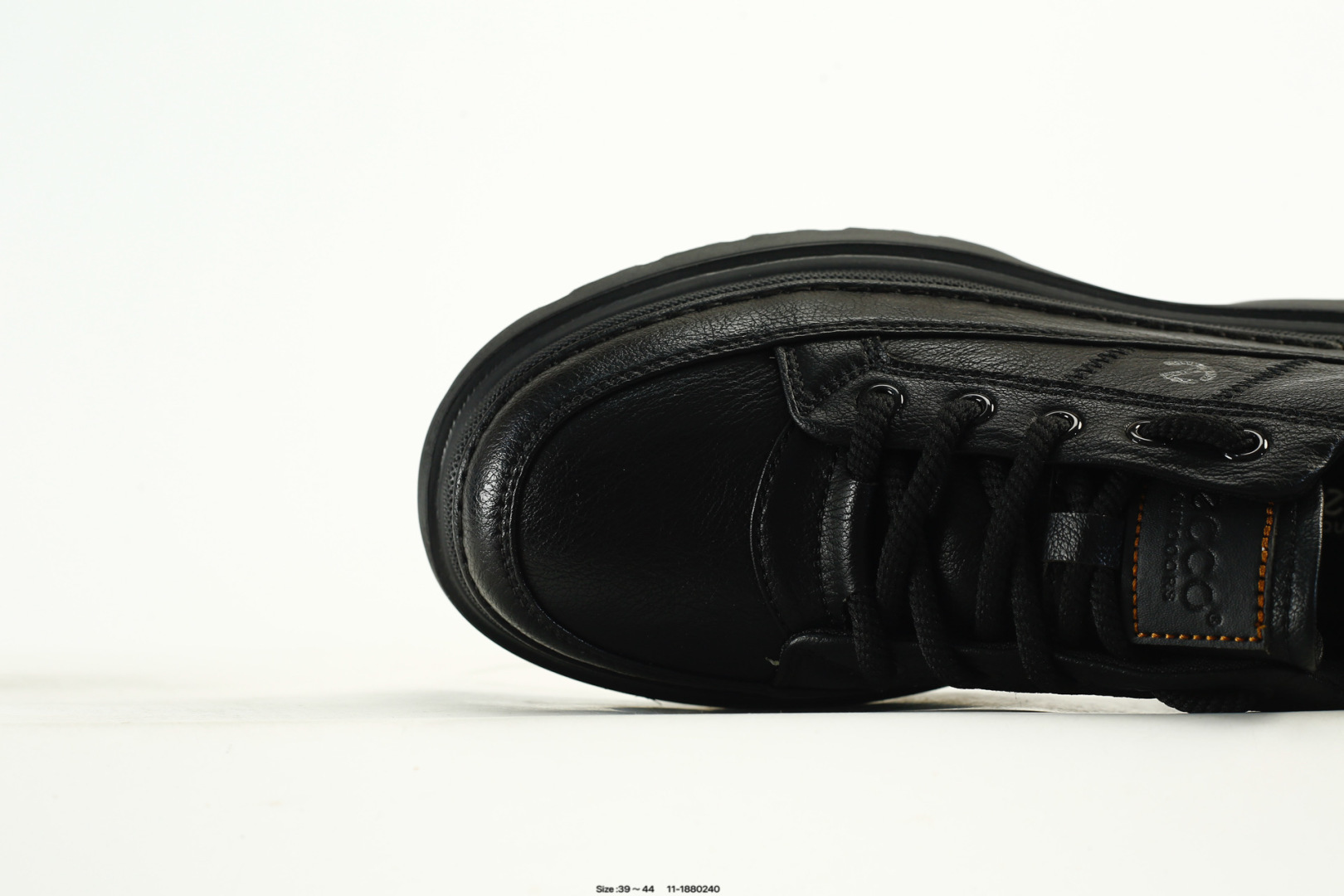 ECCO Platform Leather Sneakers Black