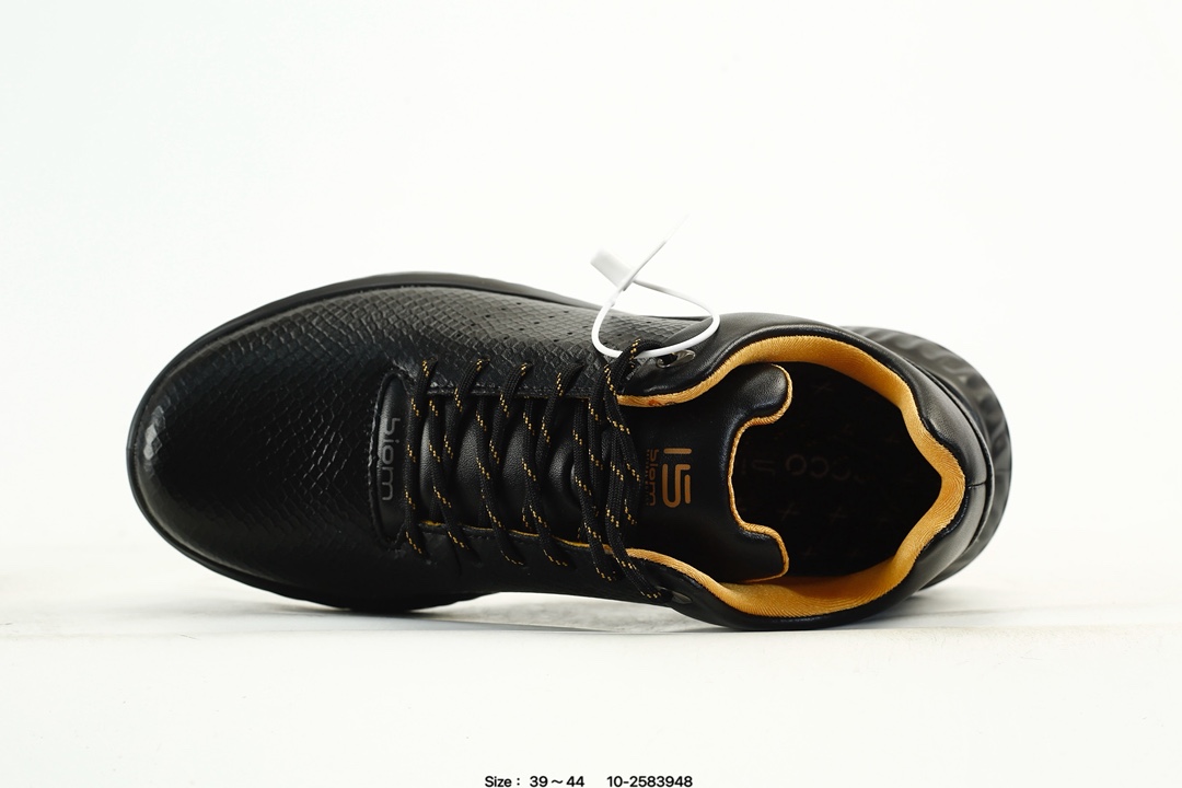 ECCO Breathable Leather Sneaker Black