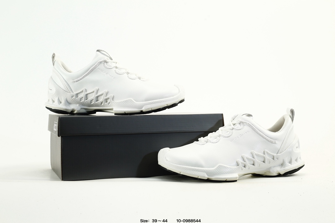 ECCO Breathable Leather Sneakers Multicolor