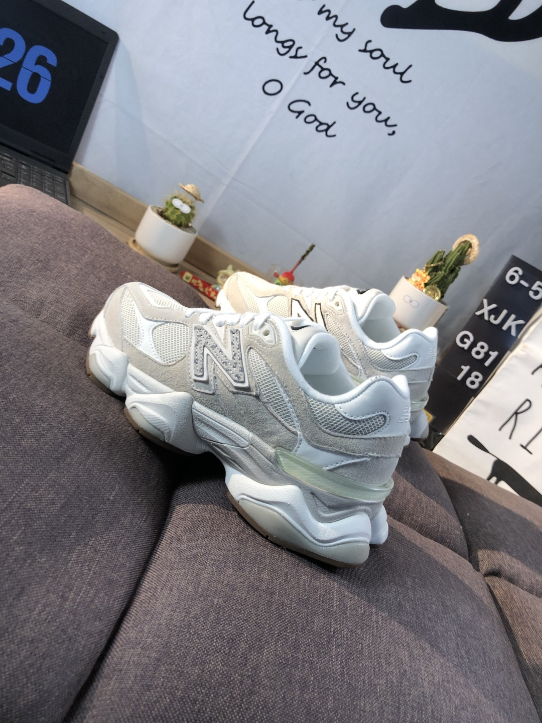 New Balance 9060 Chunky Sneakers Grey/White