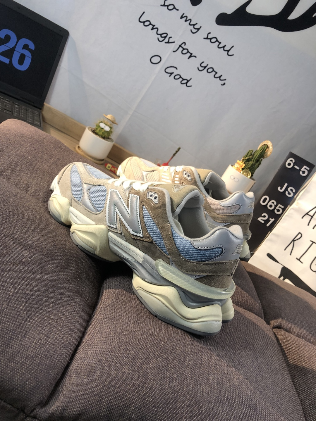 New Balance 9060 Chunky Sneakers Grey Blue