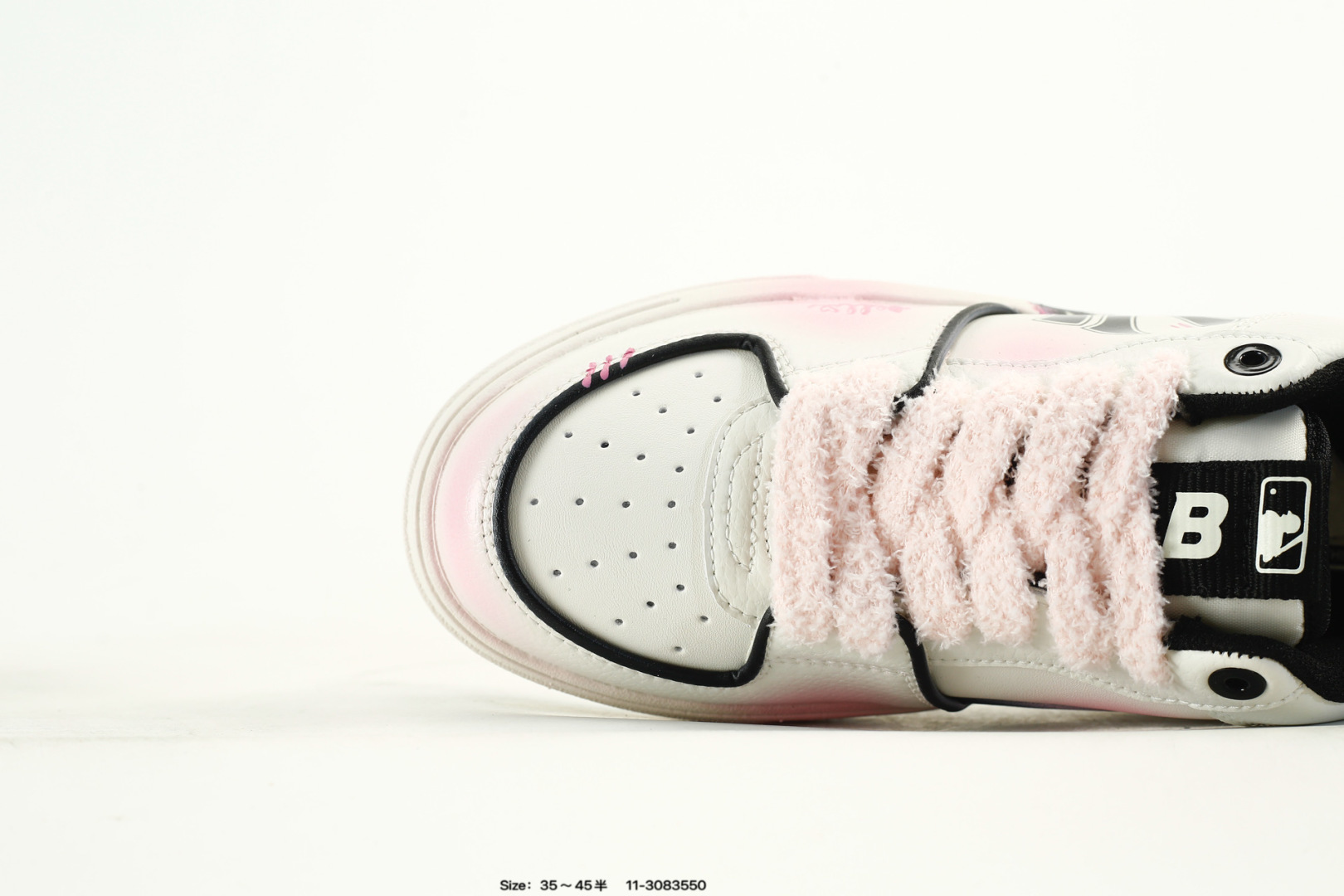 MLB Chunky Liner PU DIY Sneakers White Pink