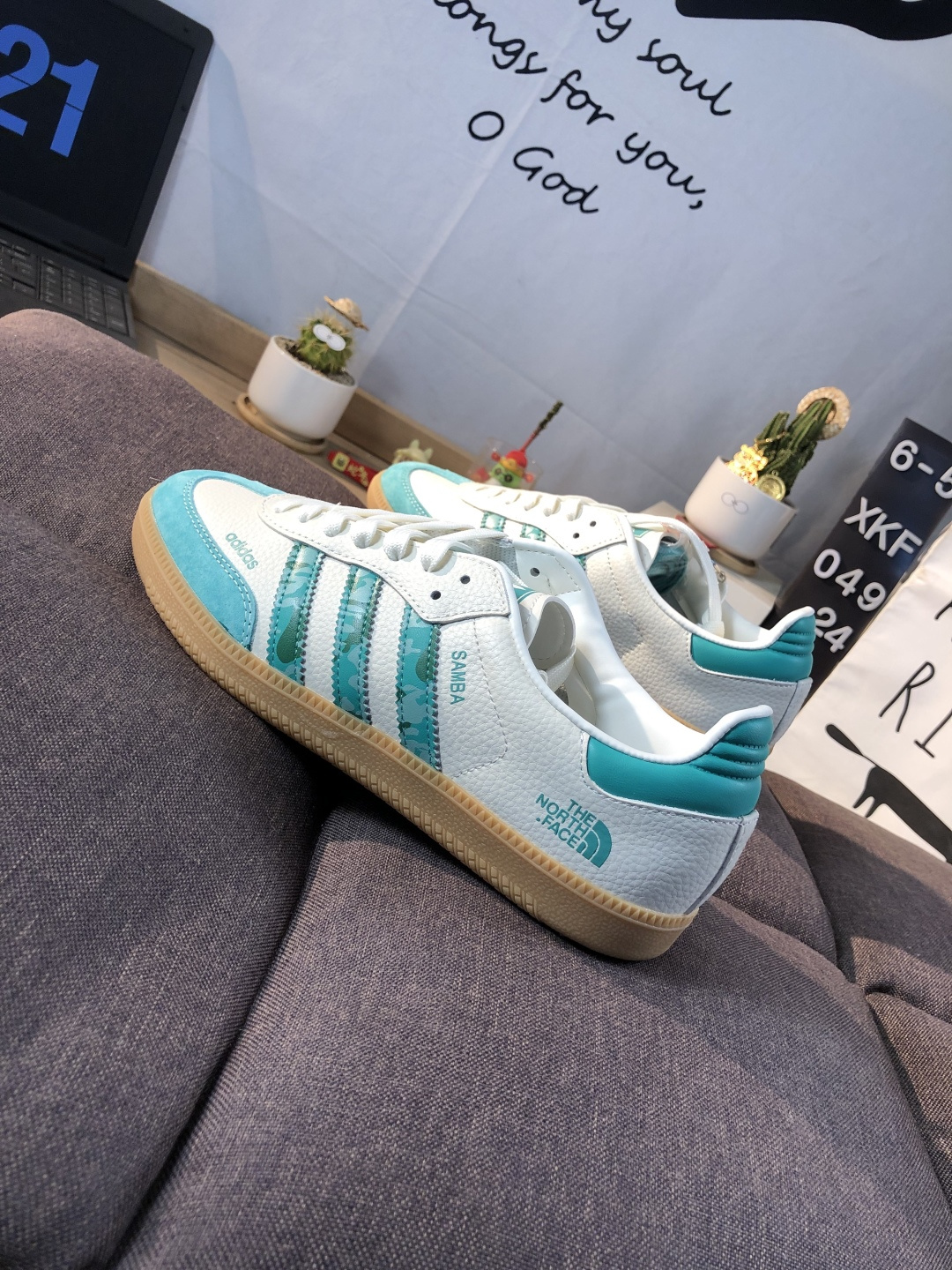 Adidas Samba OG Low Sneakers White/Teal