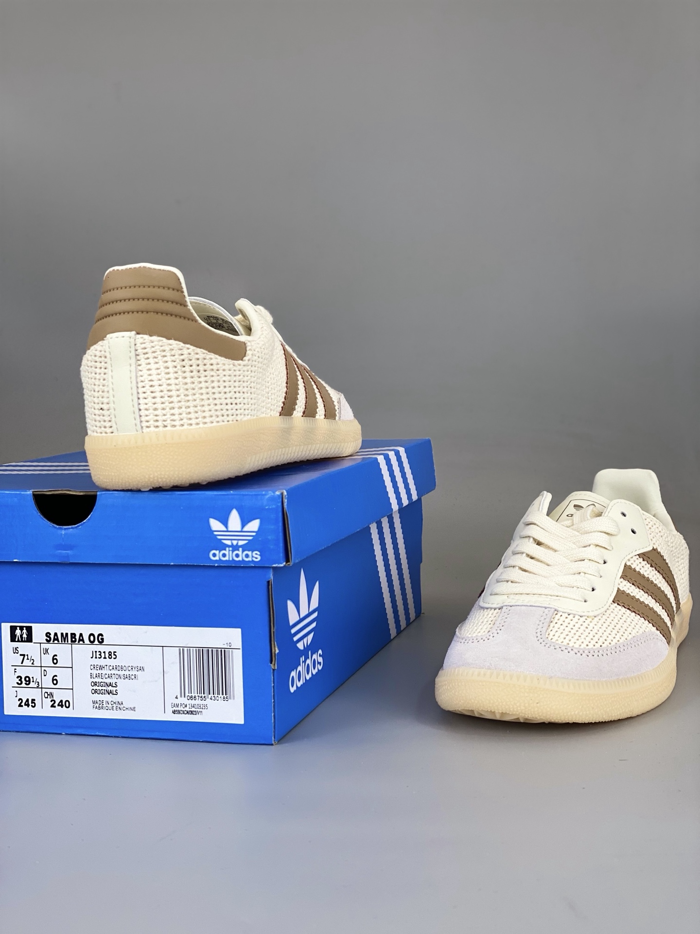 Adidas Samba OG Mesh Sneakers White/Tan
