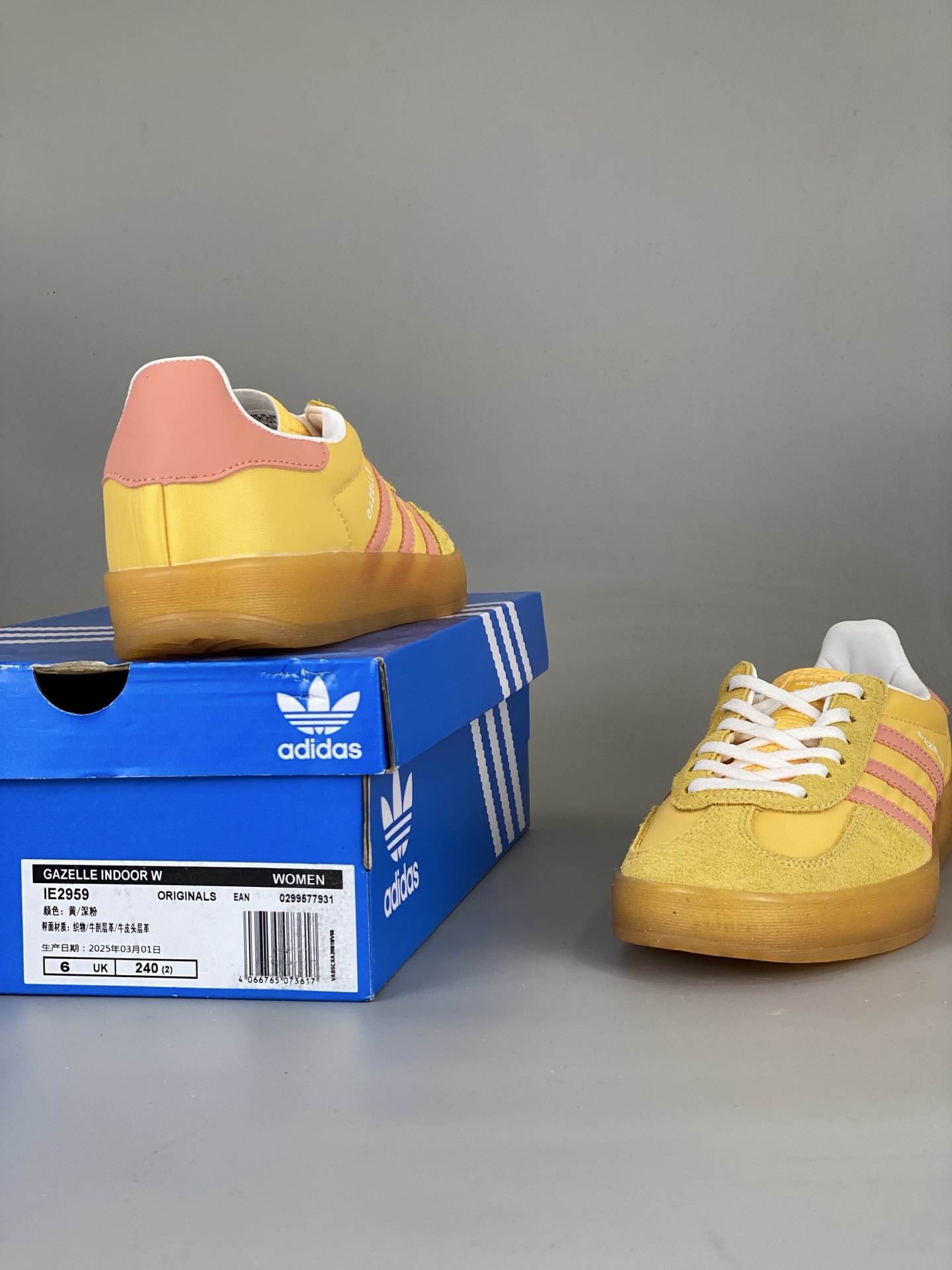 Adidas Gazelle Indoor W Sneaker Yellow Pink