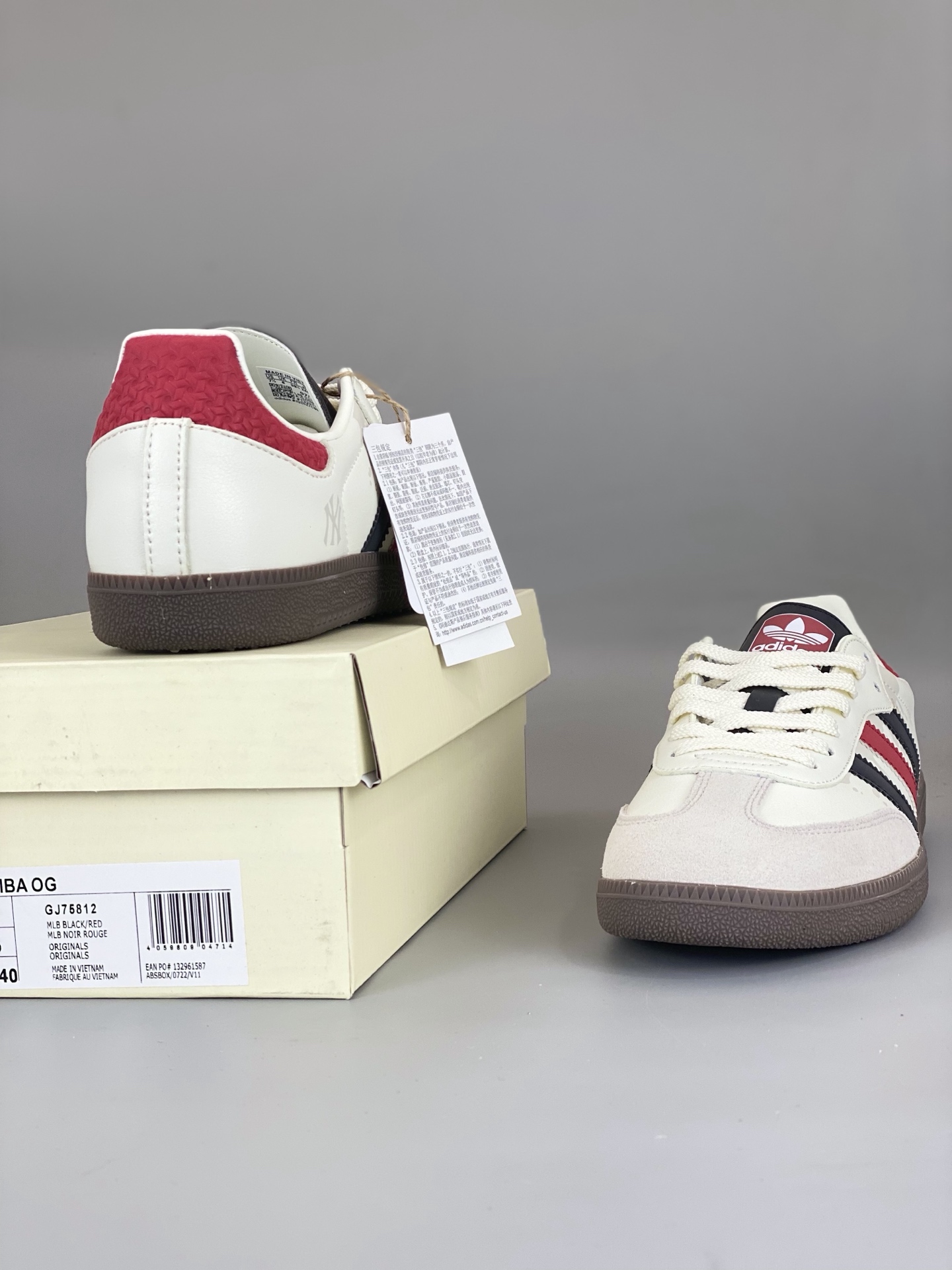 Adidas Samba OG Low Sneakers White/Navy/Red