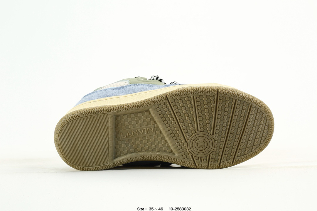 Lanvin Curb Leather Sneakers Multicolor