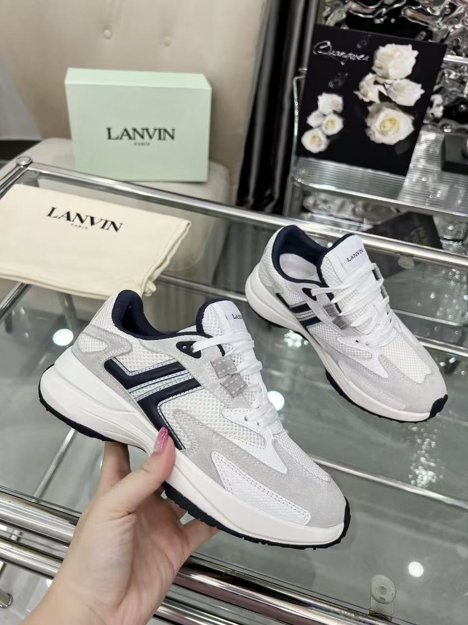 Lanvin Clay Runner Sneakers White