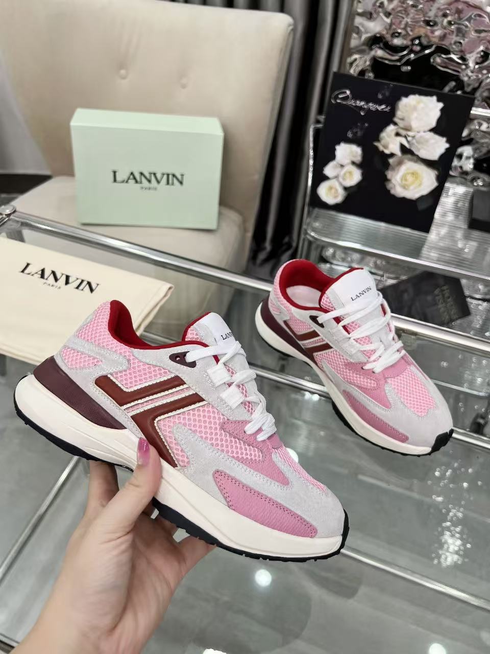 Lanvin Clay Runner Sneaker Pink
