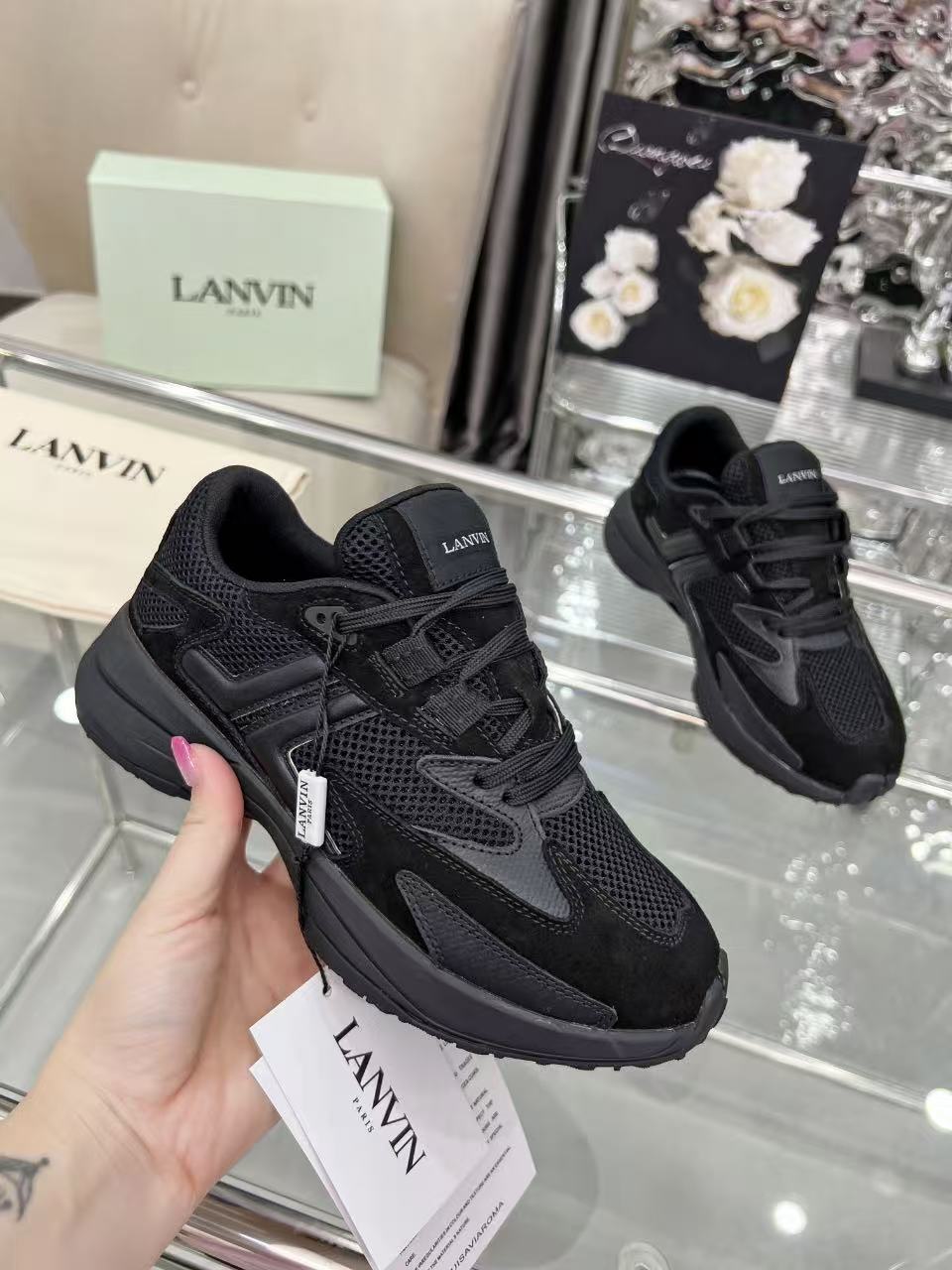 Lanvin Curb Runner Sneakers Multicolor