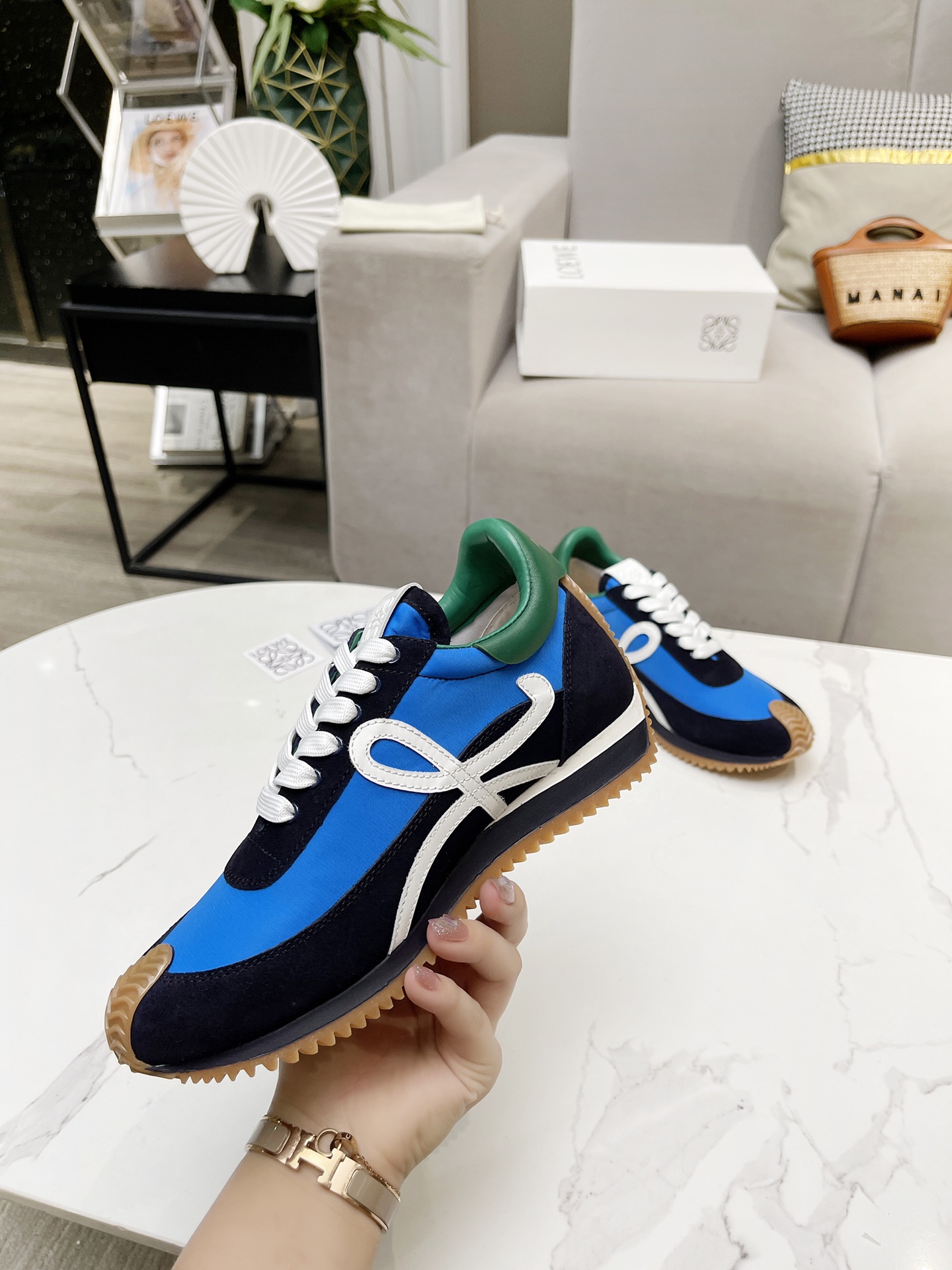 Loewe Hidden Lift Retro Sneakers Blue/Green