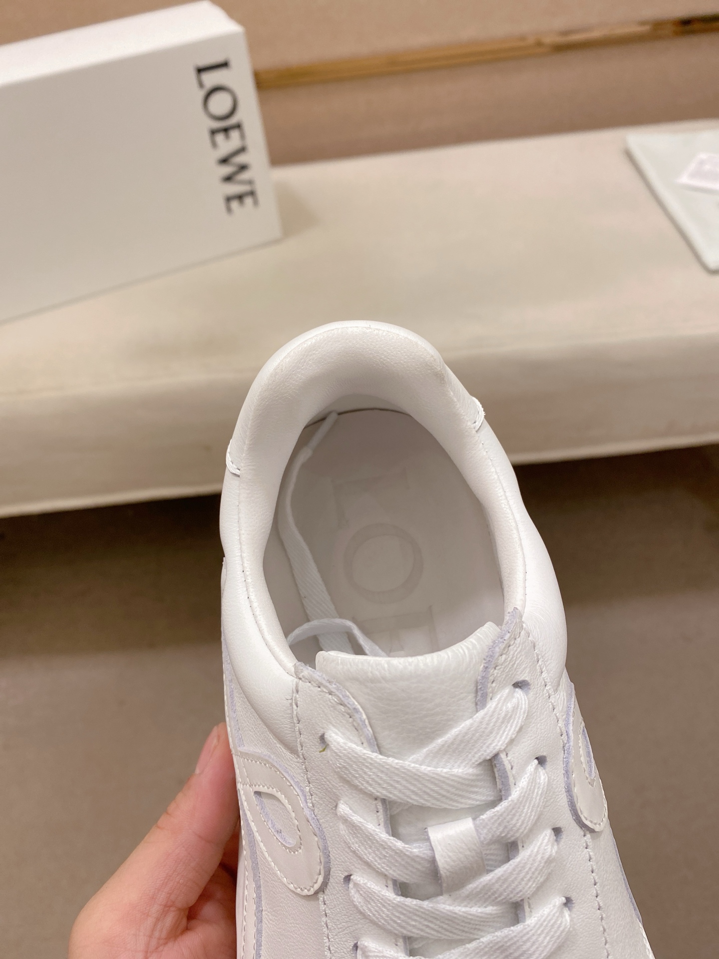 Loewe Lightweight Leather Sneakers White