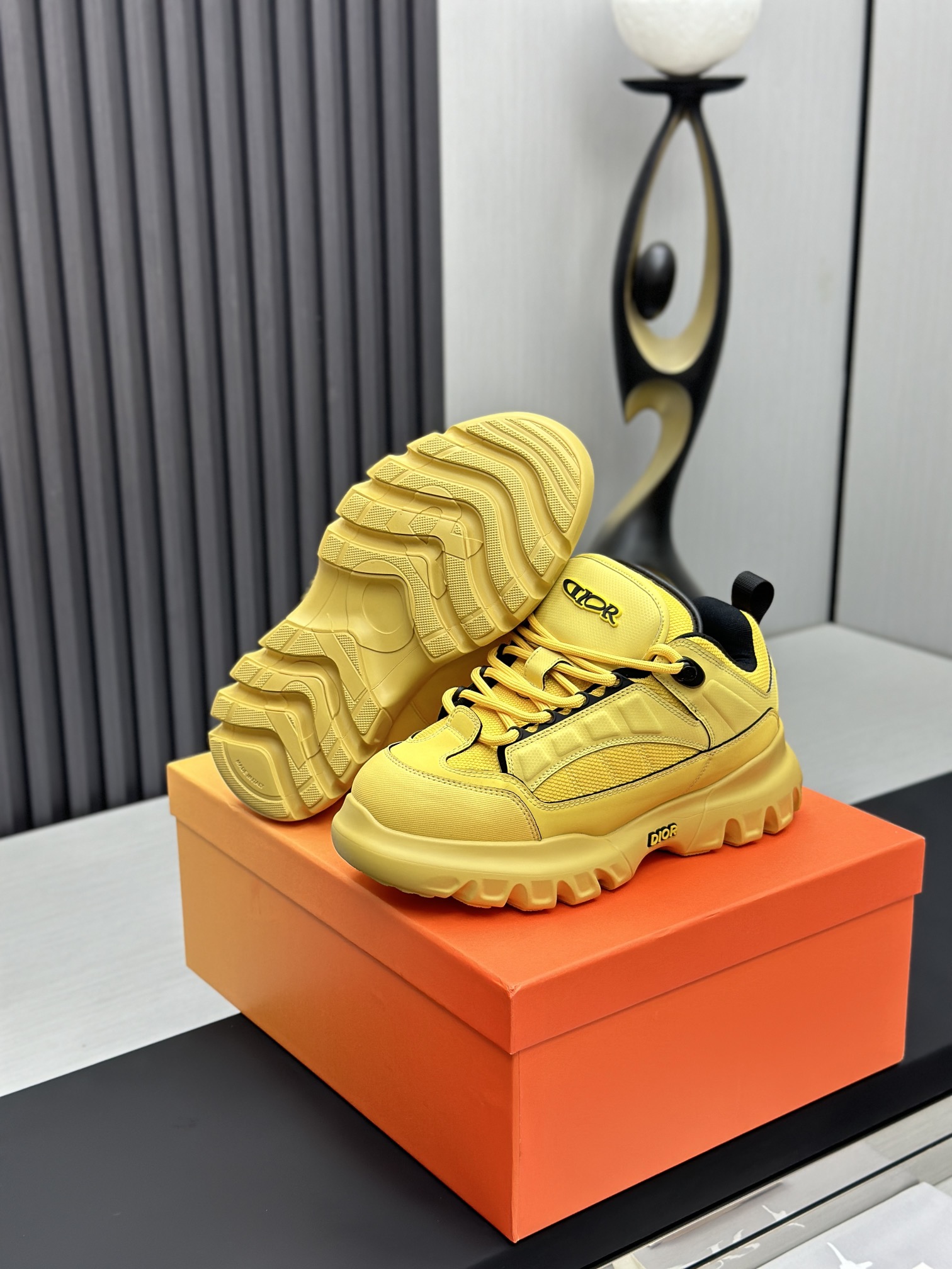 Dior Chunky Runner Sneakers Yellow