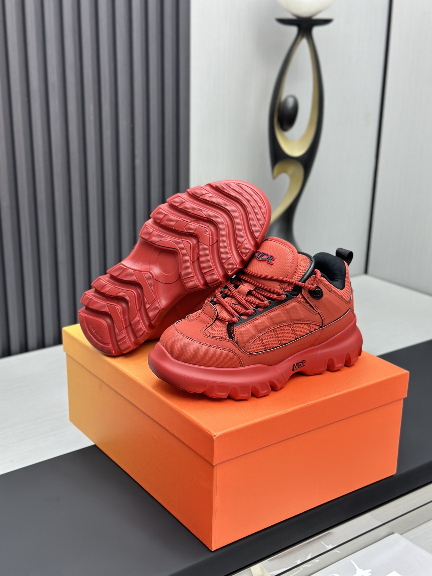 Dior Chunky Runner Sneakers Red