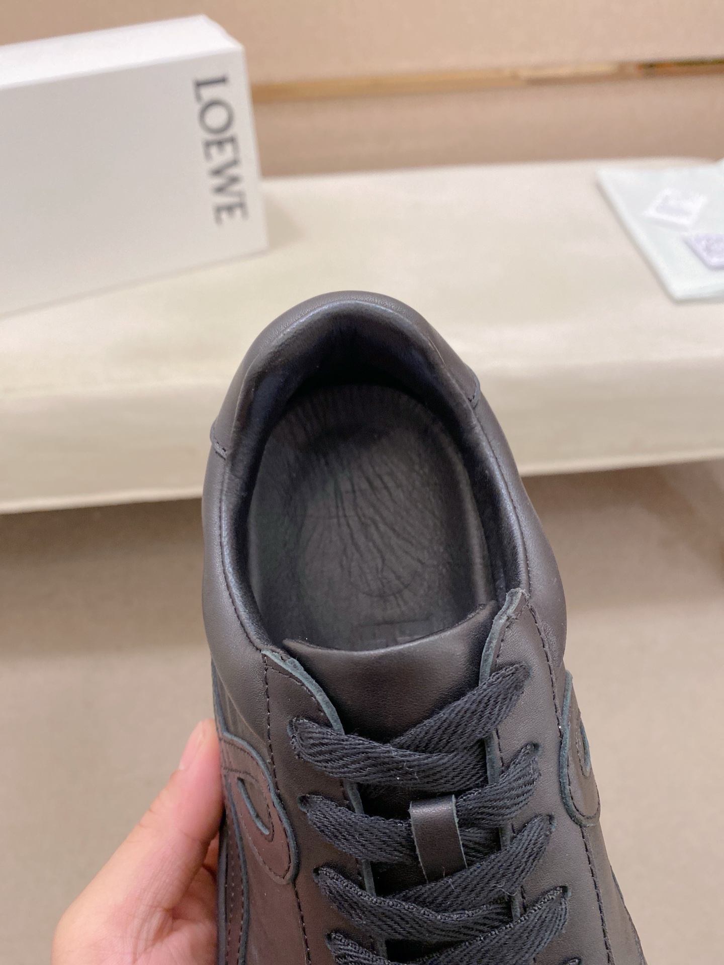 Loewe Classic Leather Trainer Sneakers Black