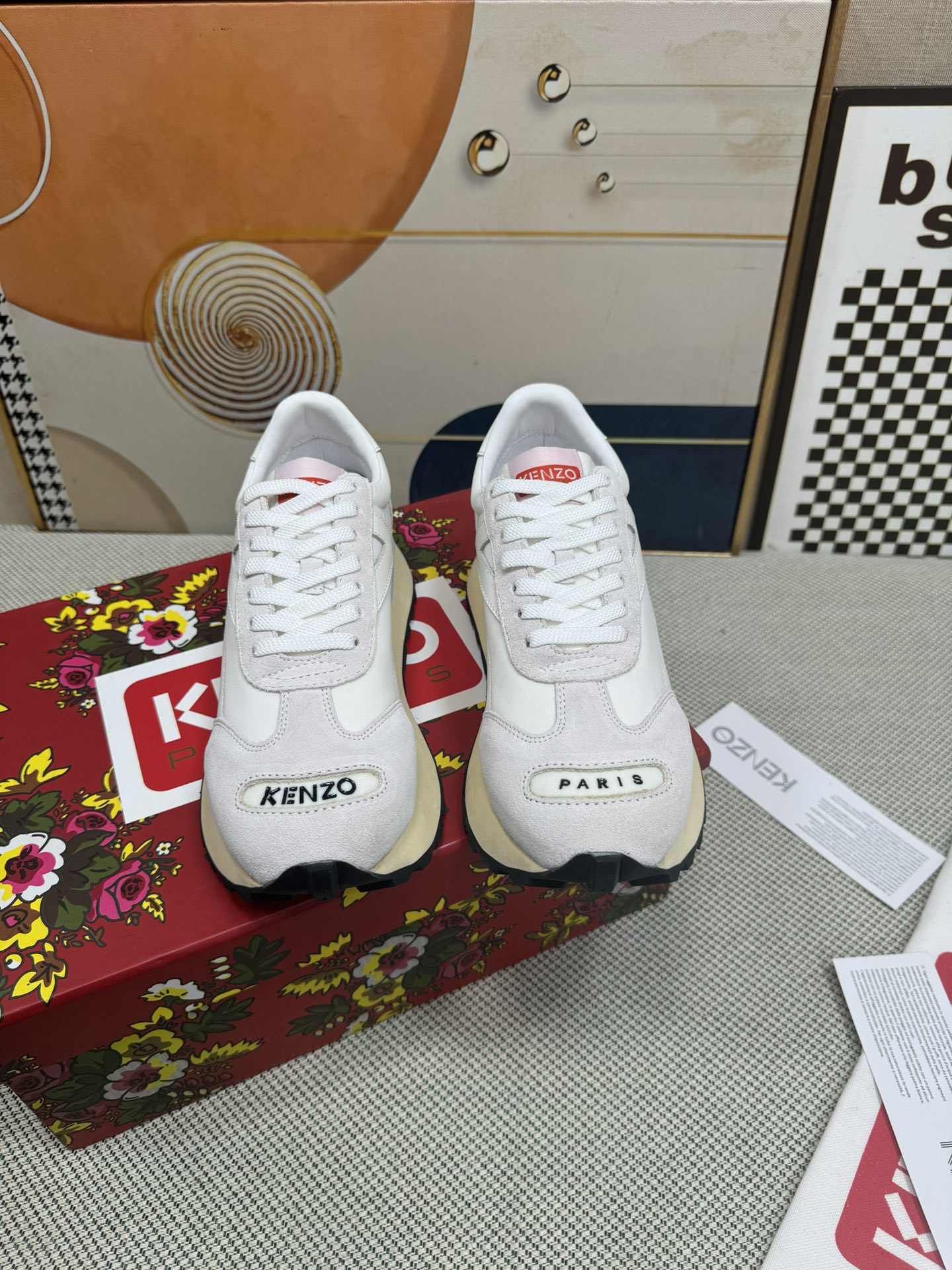 Kenzo Paris Retro Runner Sneakers White