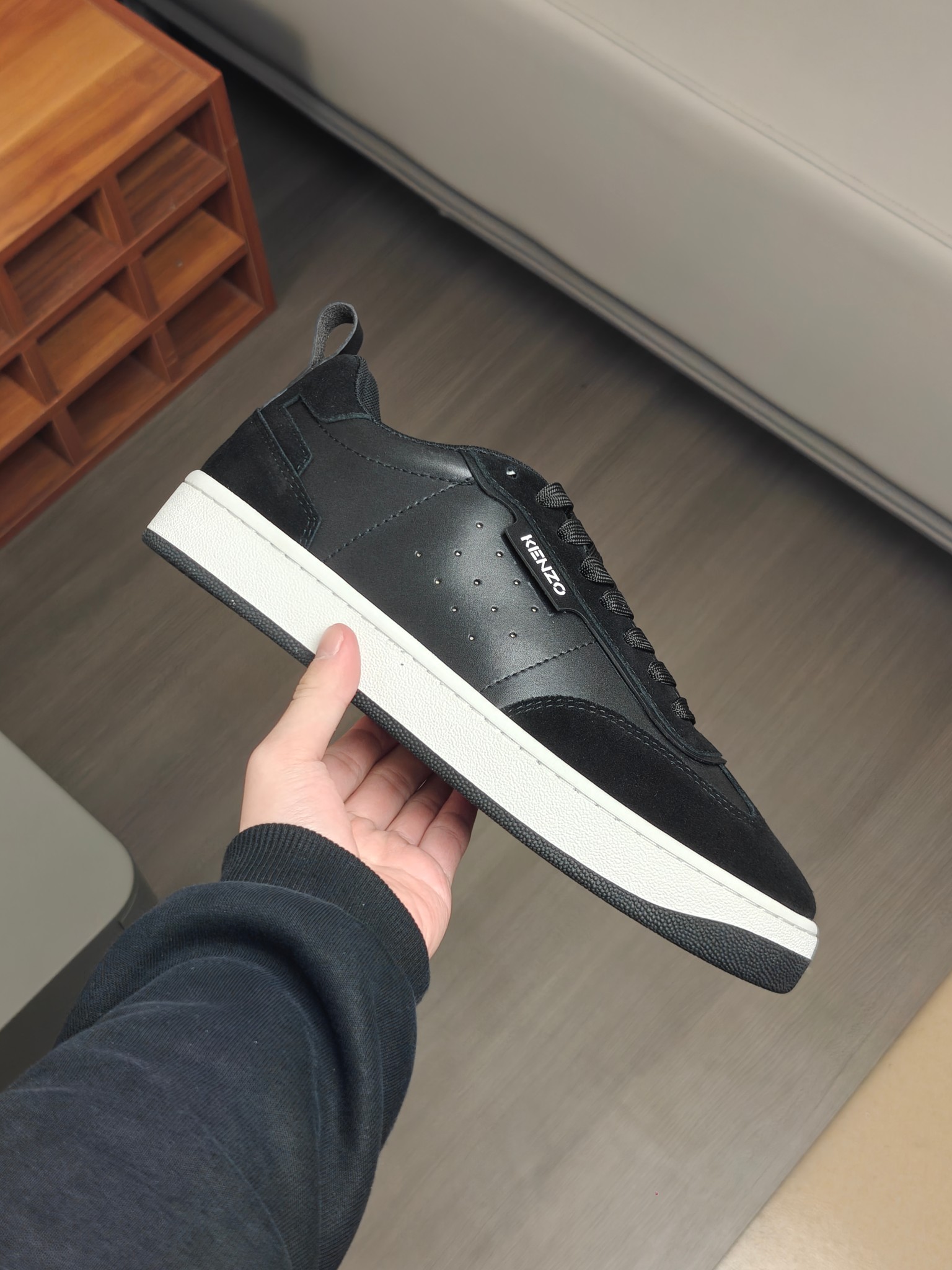 KENZO Classic Leather Sneakers Black