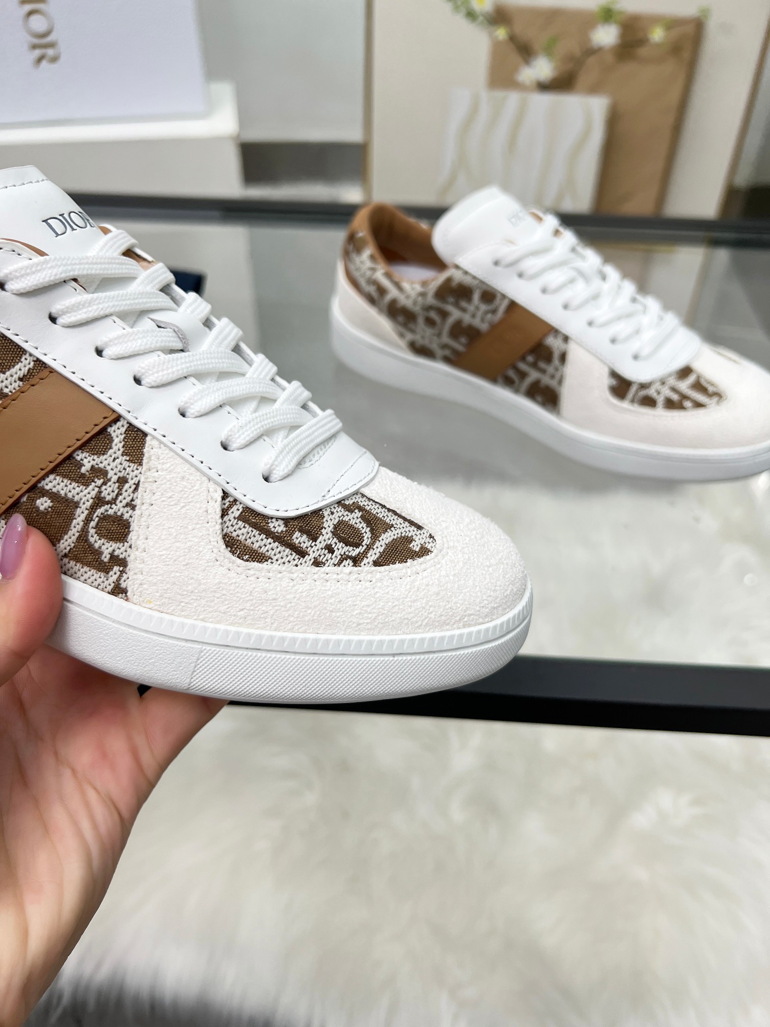 Dior B01 Berlin 01 Sneakers White/Tan