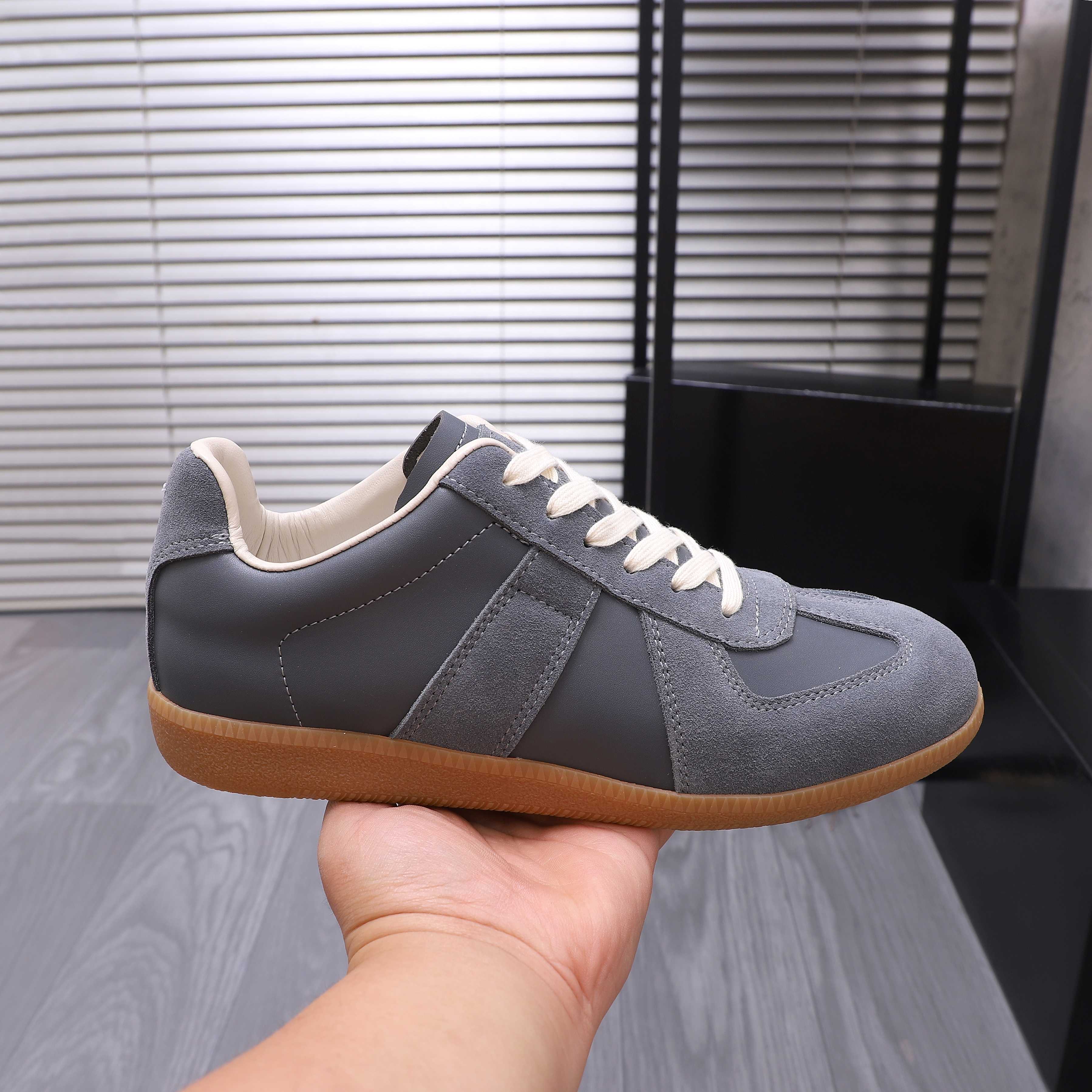 Maison Margiela Leather Sneakers Gray