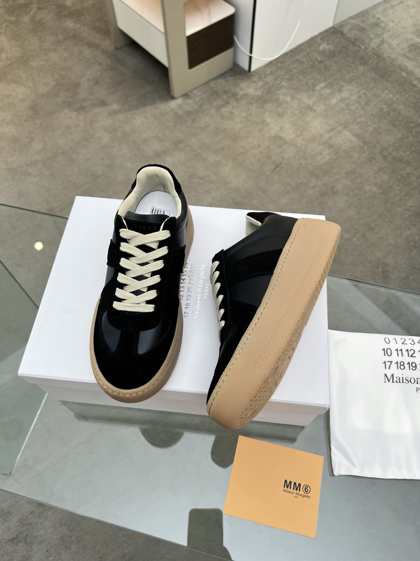 MM6 German Trainer Sneakers Black