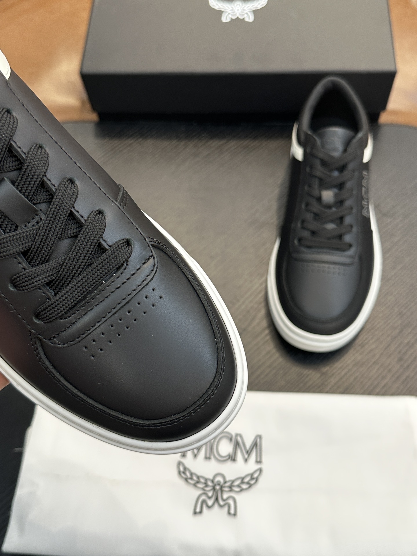 MCM Skystream Logo Sneakers Black