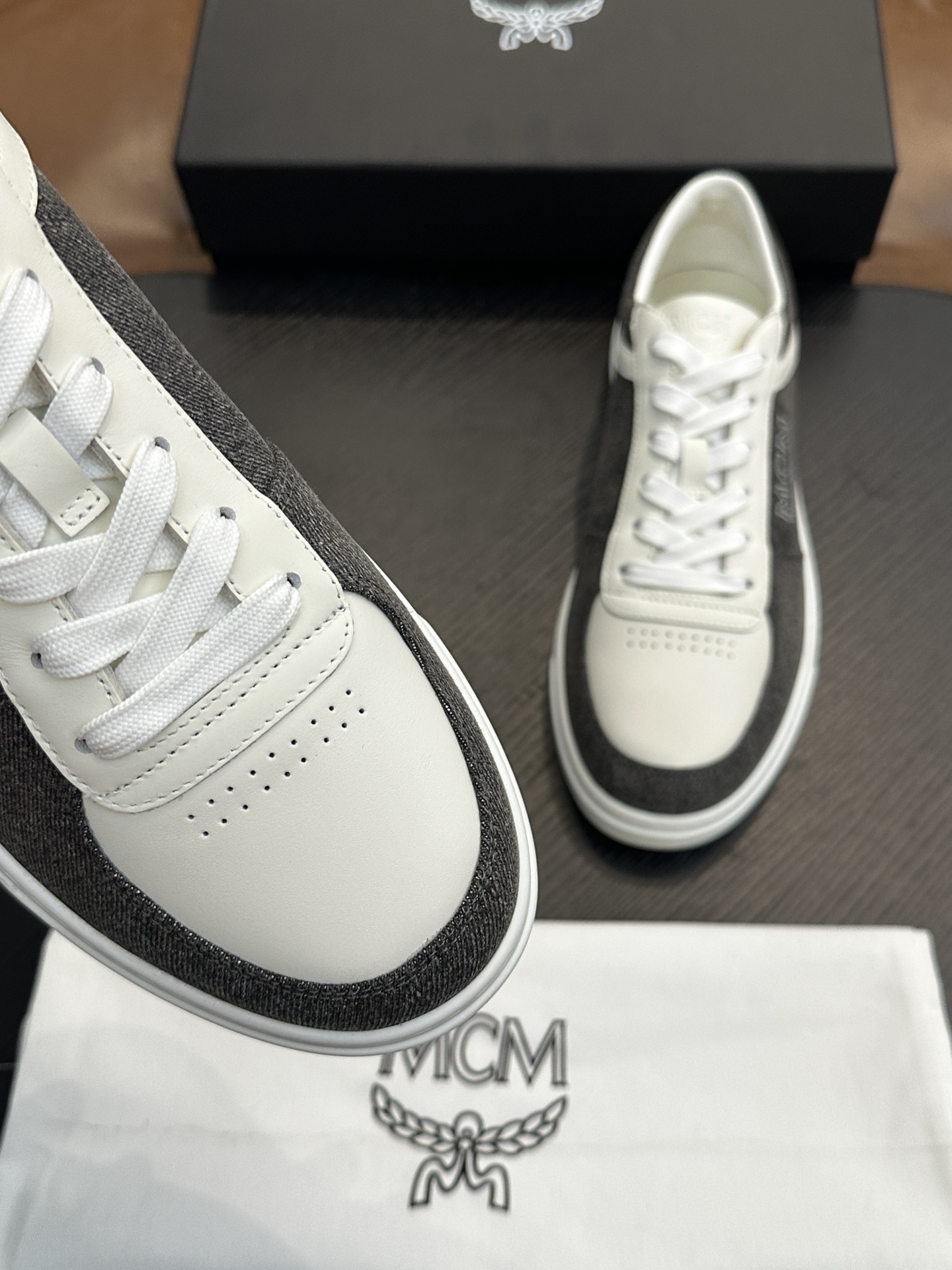 MCM Skystream Cubic Monogram Sneakers Grey