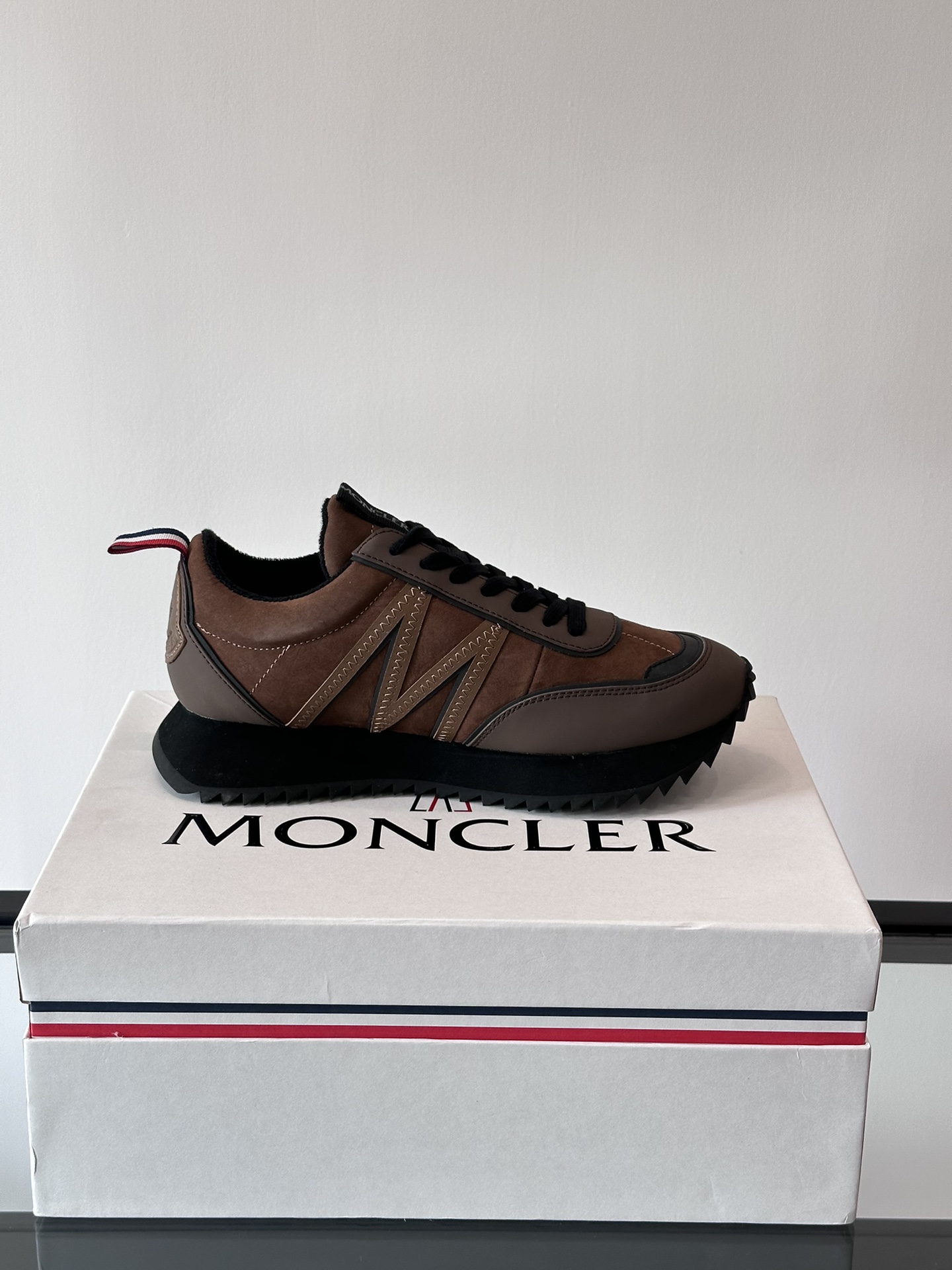 Moncler Pacey Platform Sneakers Brown
