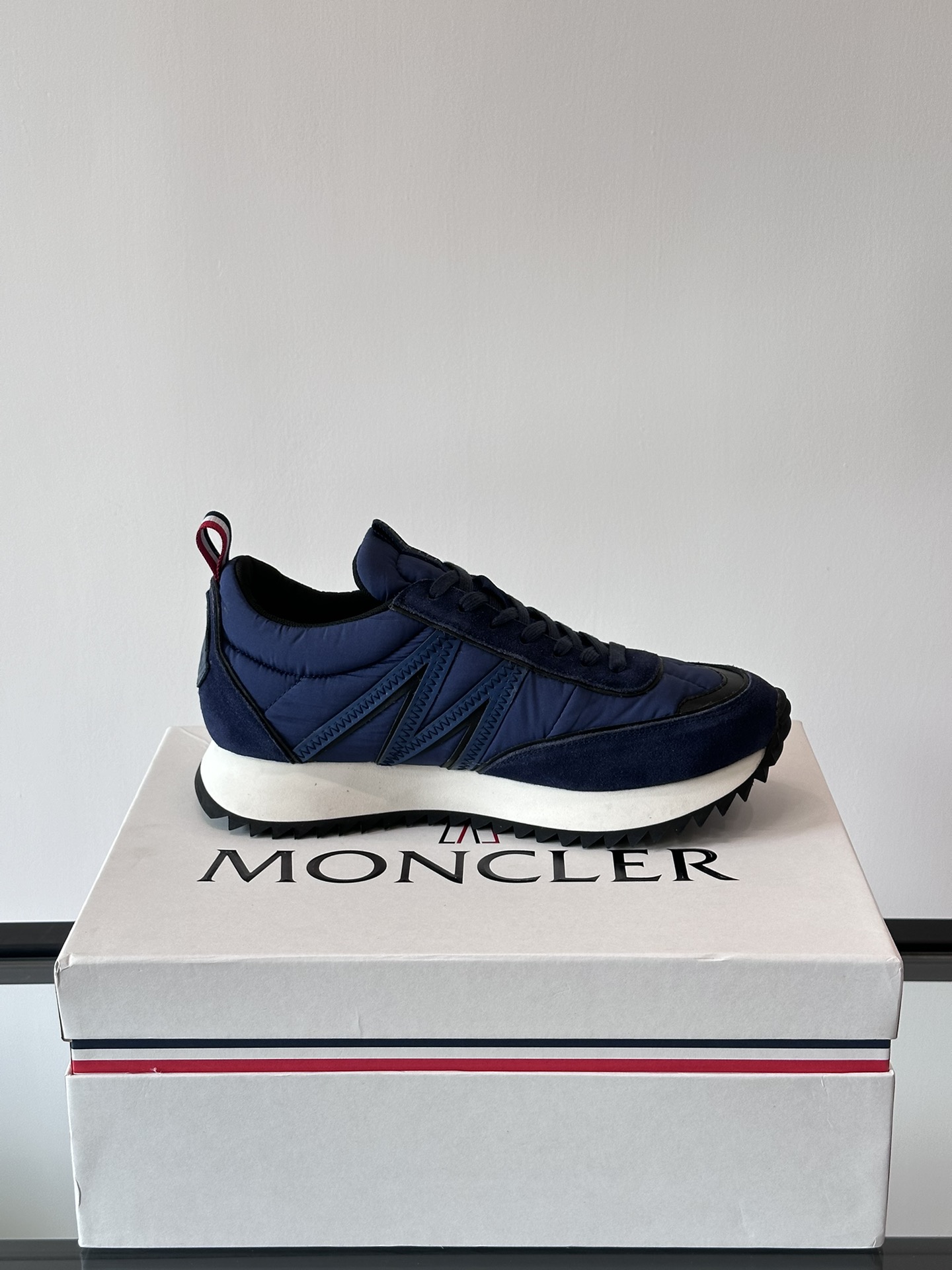 Moncler Pacey Platform Sneakers Navy