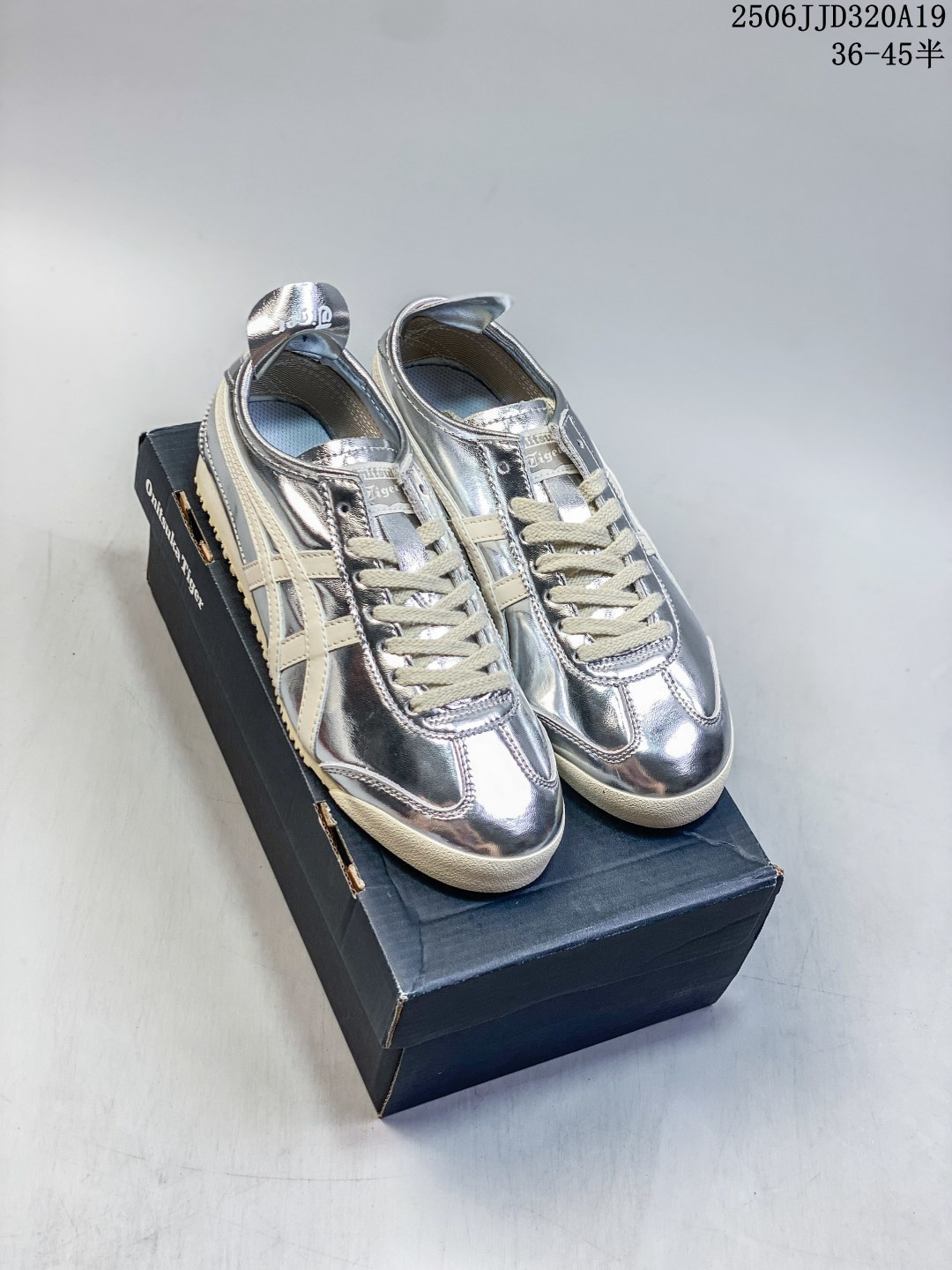 Onitsuka Tiger Leather Sneakers Silver