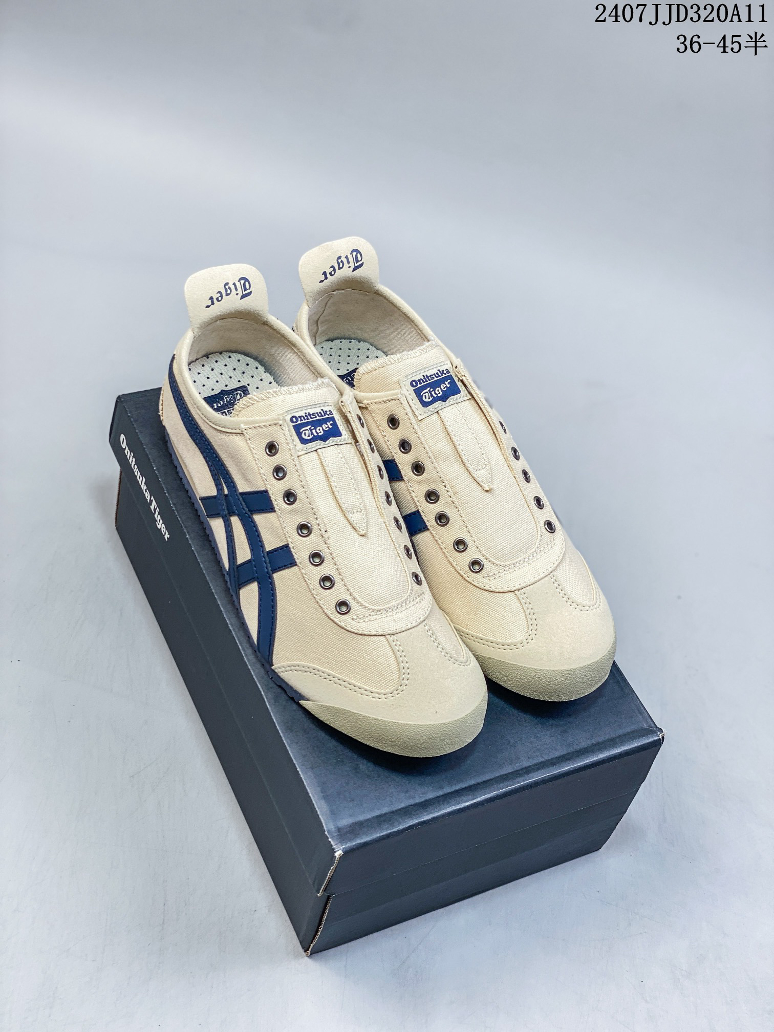 Onitsuka Tiger Mexico 66 Slip-On Sneakers Beige/Navy