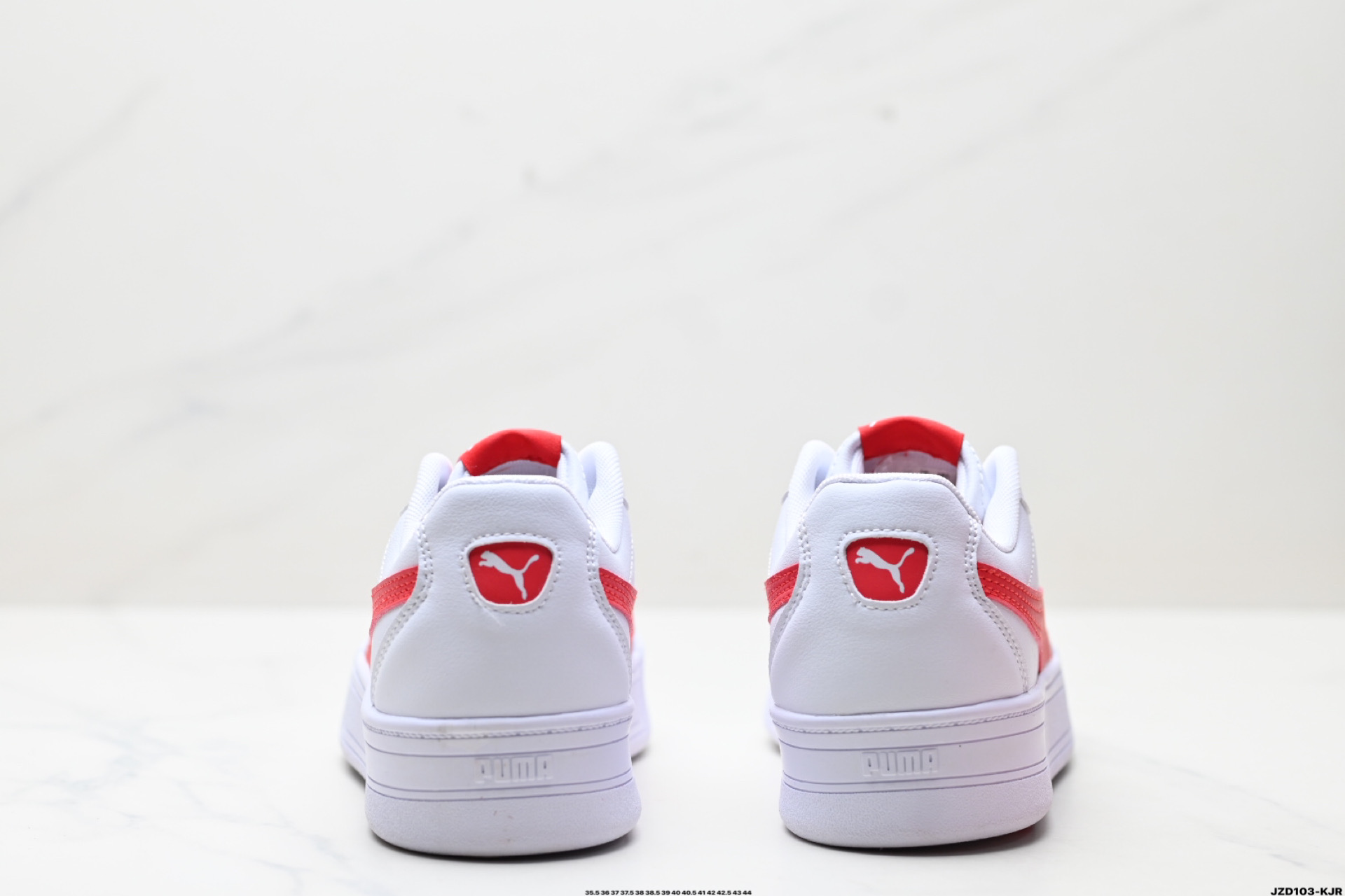 Puma Skye Leather Platform Sneakers White/Red
