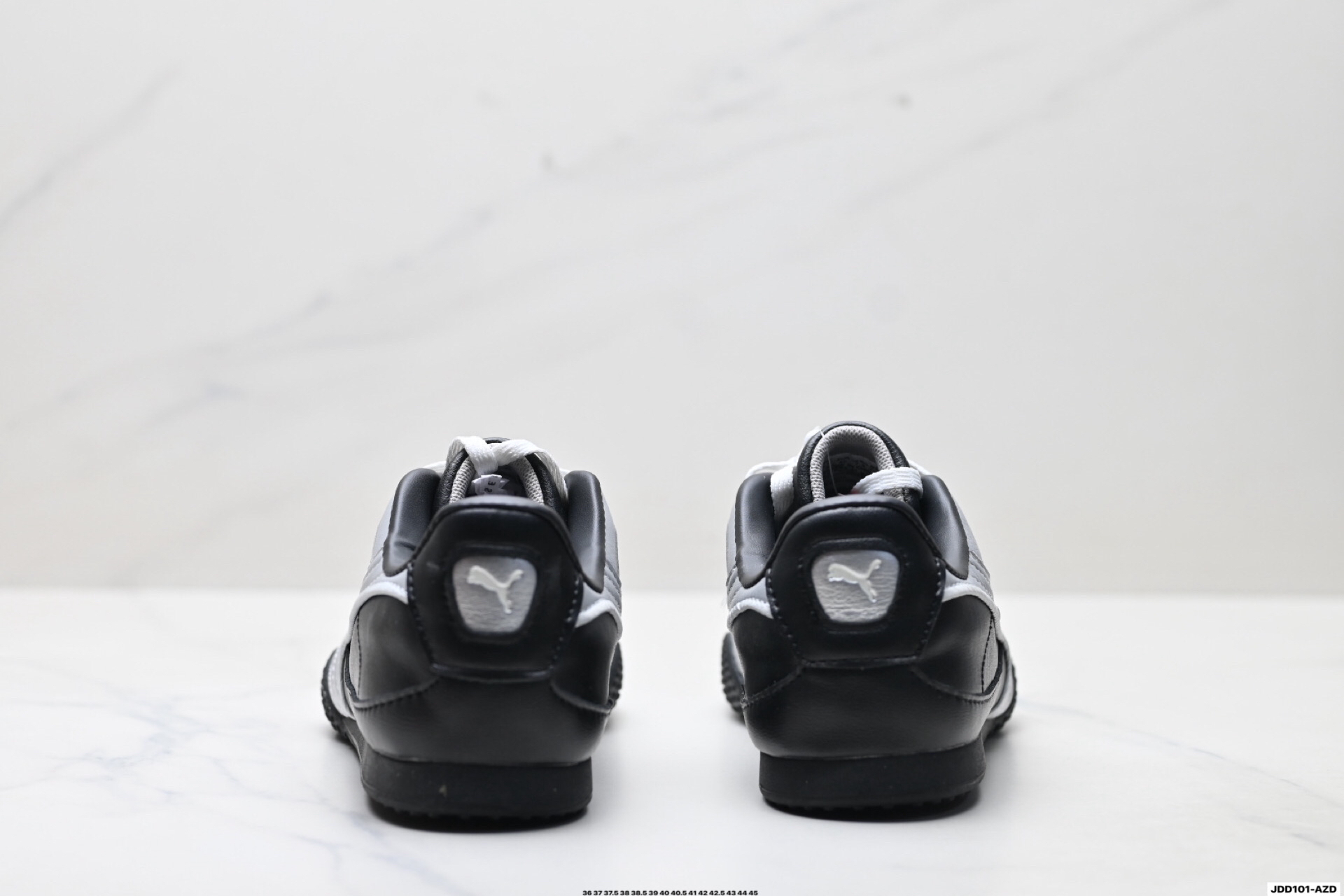 PUMA Bella V2 Leather Low-Top Trainers Black/Silver