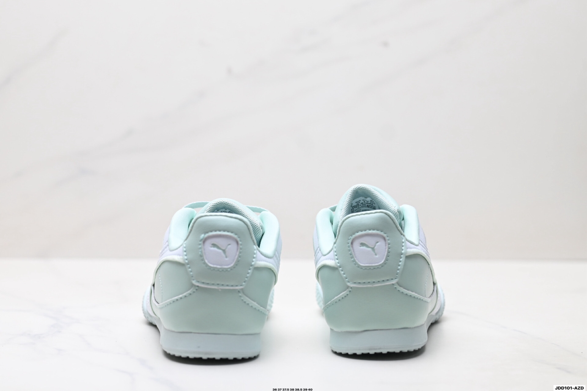 PUMA Bella V2 Leather Low-Top Trainers Mint Green