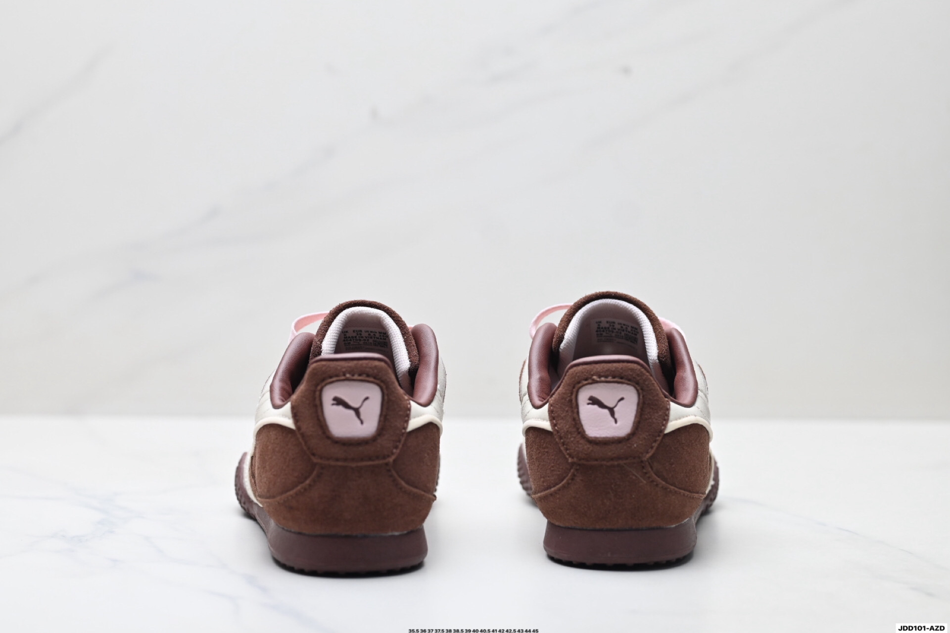 Puma Bella V2 Leather Trainers Brown/Cream