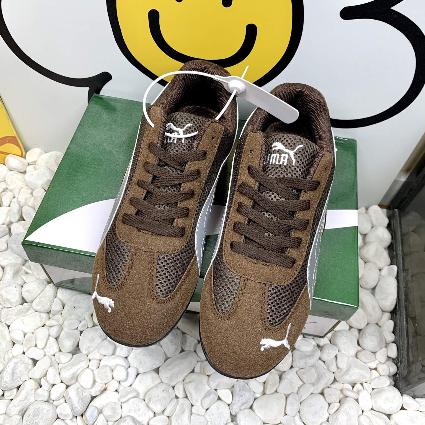 Puma Mesh Low-Top Sneakers Dark Brown