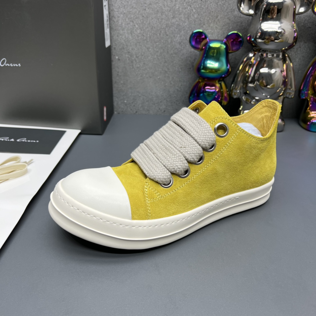 Rick Owens Low Sneakers Yellow