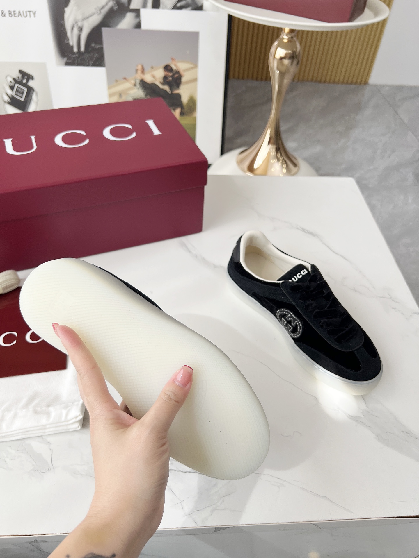 Gucci GG Logo Trainer Sneakers Black